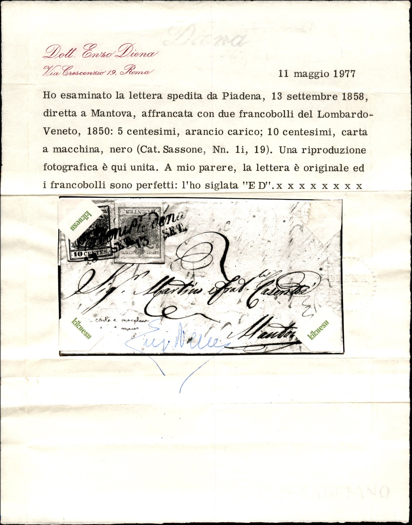 ITALIA / Antichi Stati Italiani / Lombardo Veneto / Posta ordinaria