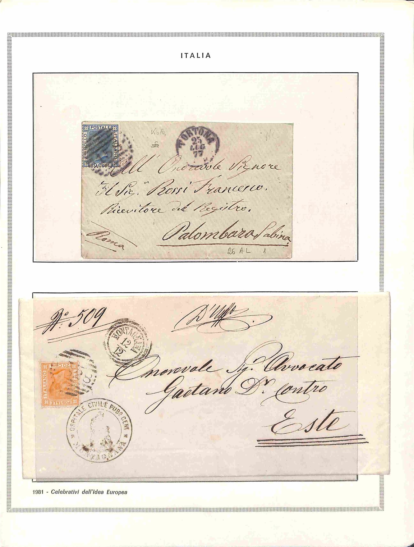 Italia / Regno / Posta Ordinaria