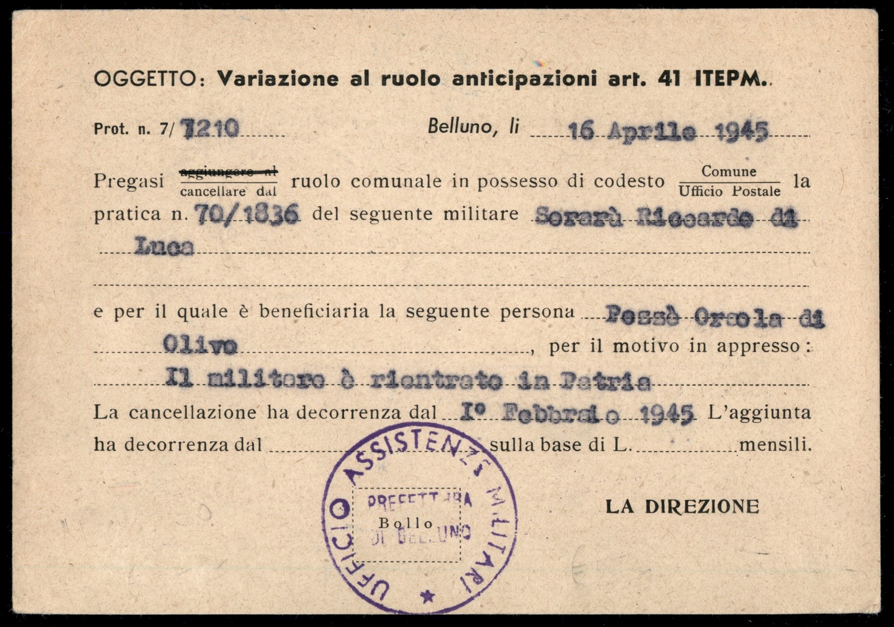 Italia / Rsi / Posta Militare