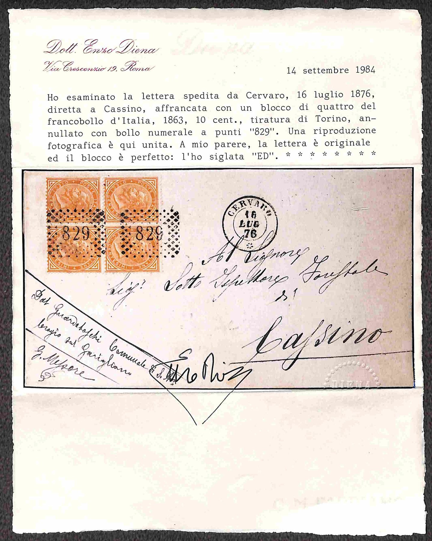 Italia / Regno / Vittorio Emanuele II / Posta Ordinaria