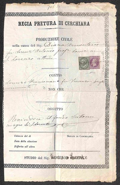 Italia / Regno / Vittorio Emanuele II / Posta Ordinaria