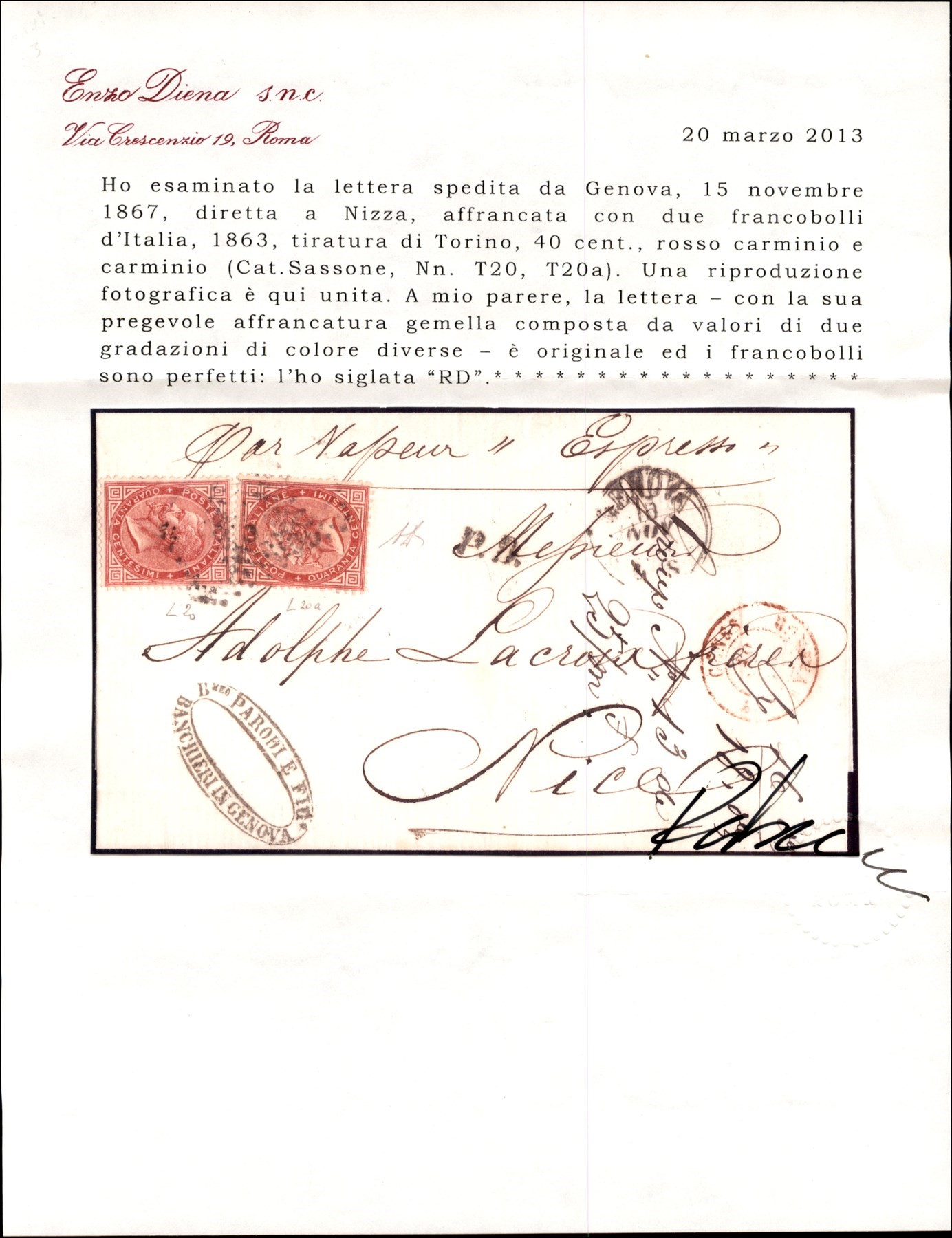 Italia / Regno / Vittorio Emanuele II / Posta Ordinaria