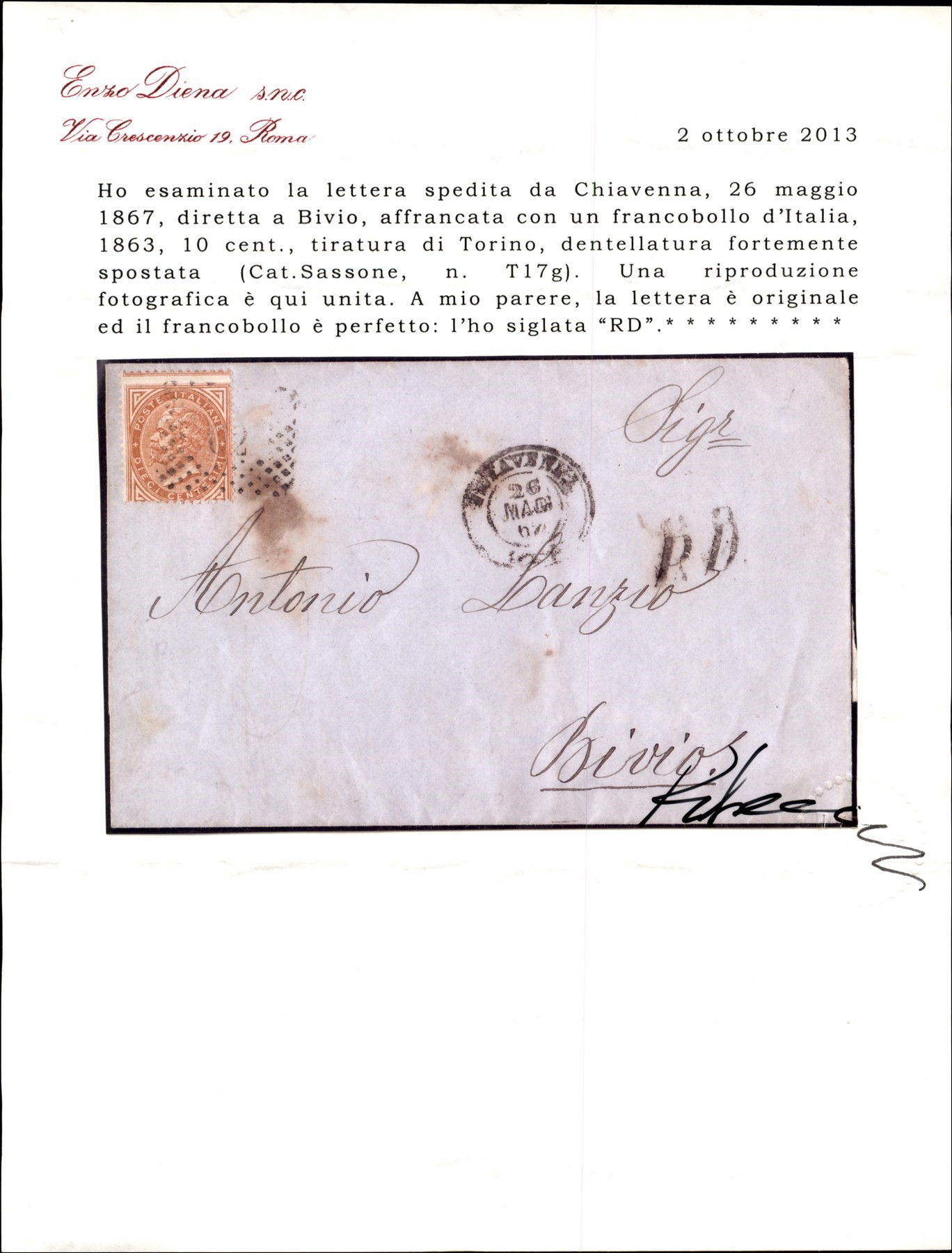 Italia / Regno / Vittorio Emanuele II / Posta Ordinaria