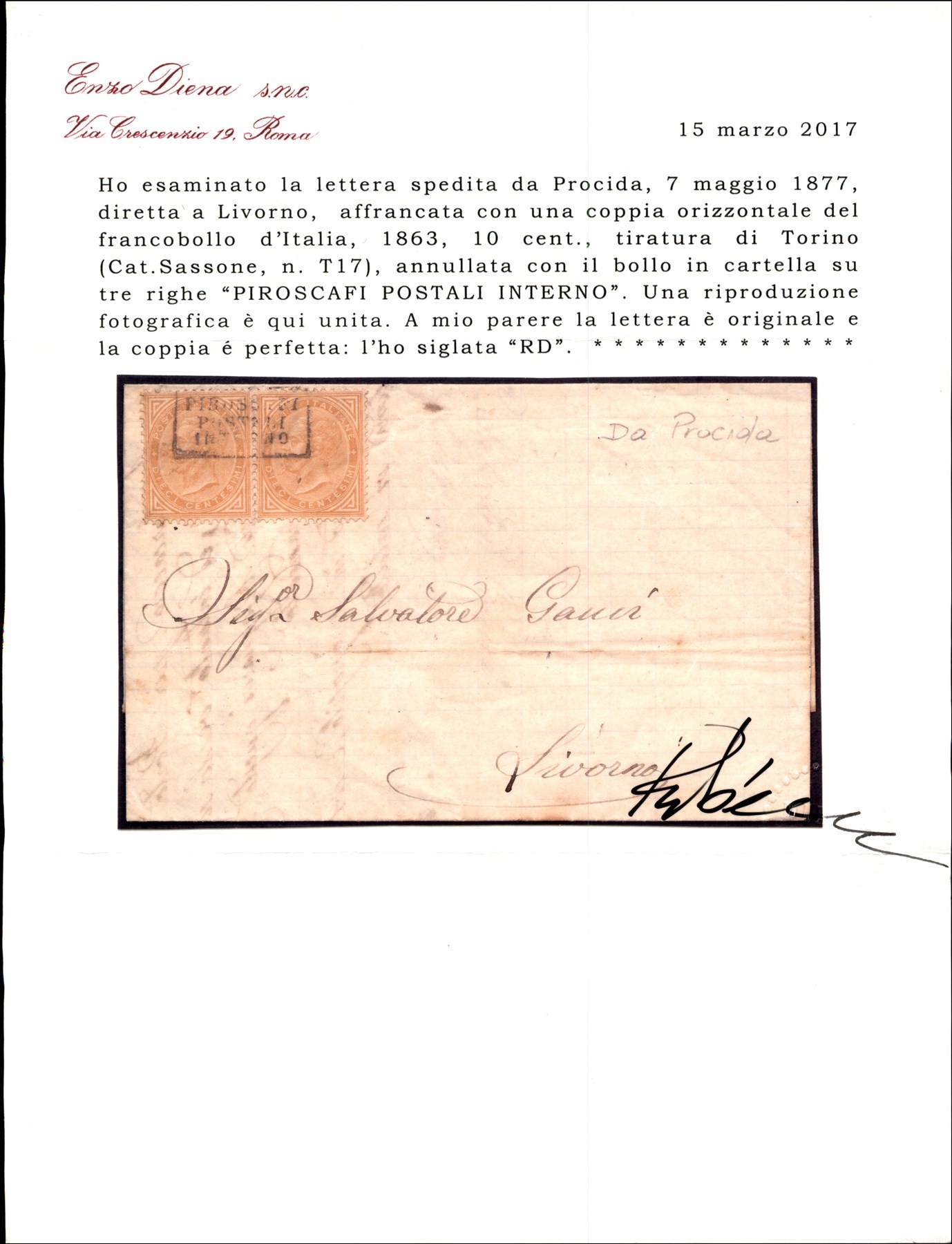 Italia / Regno / Vittorio Emanuele II / Posta Ordinaria