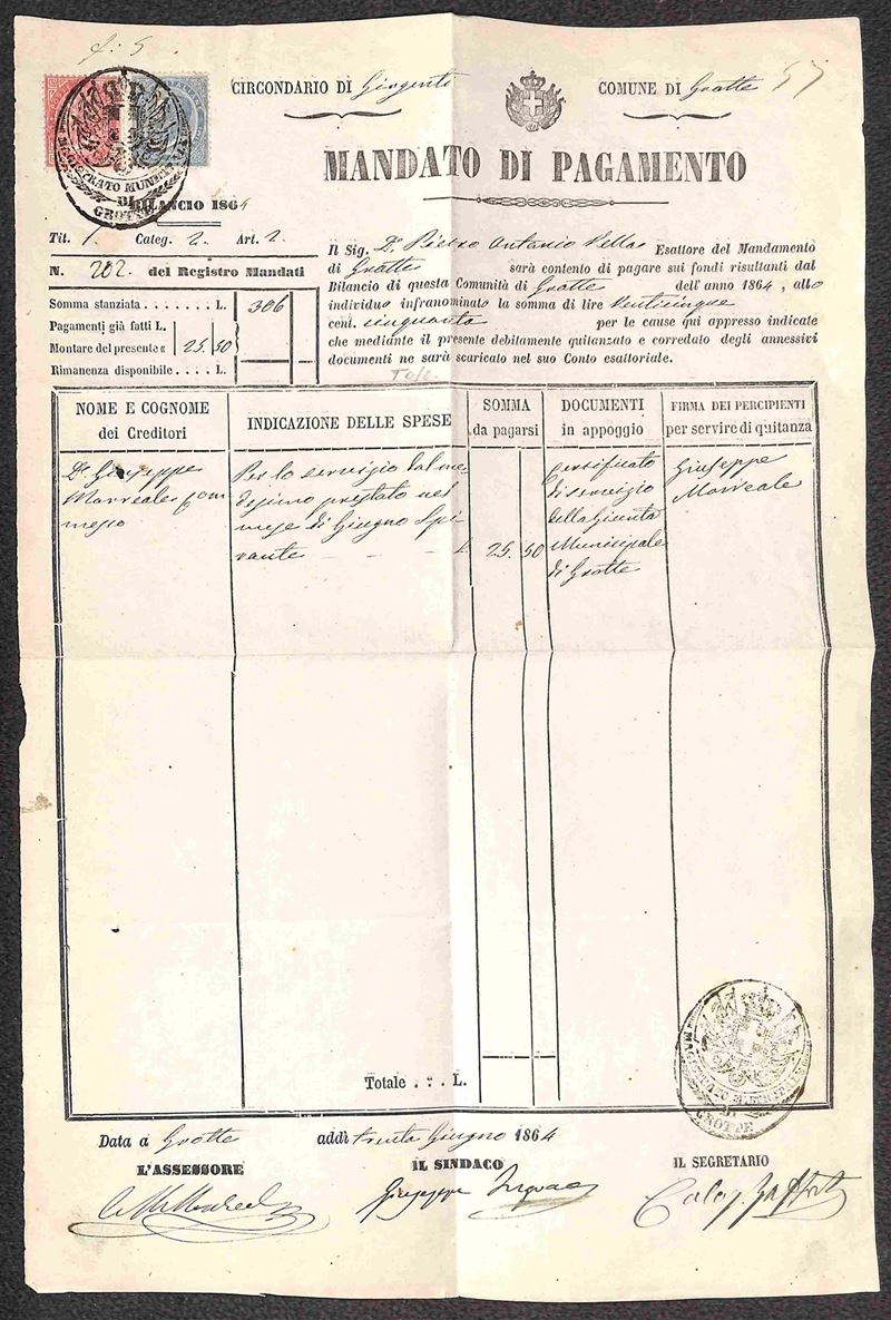 Italia / Regno / Vittorio Emanuele II / Posta Ordinaria