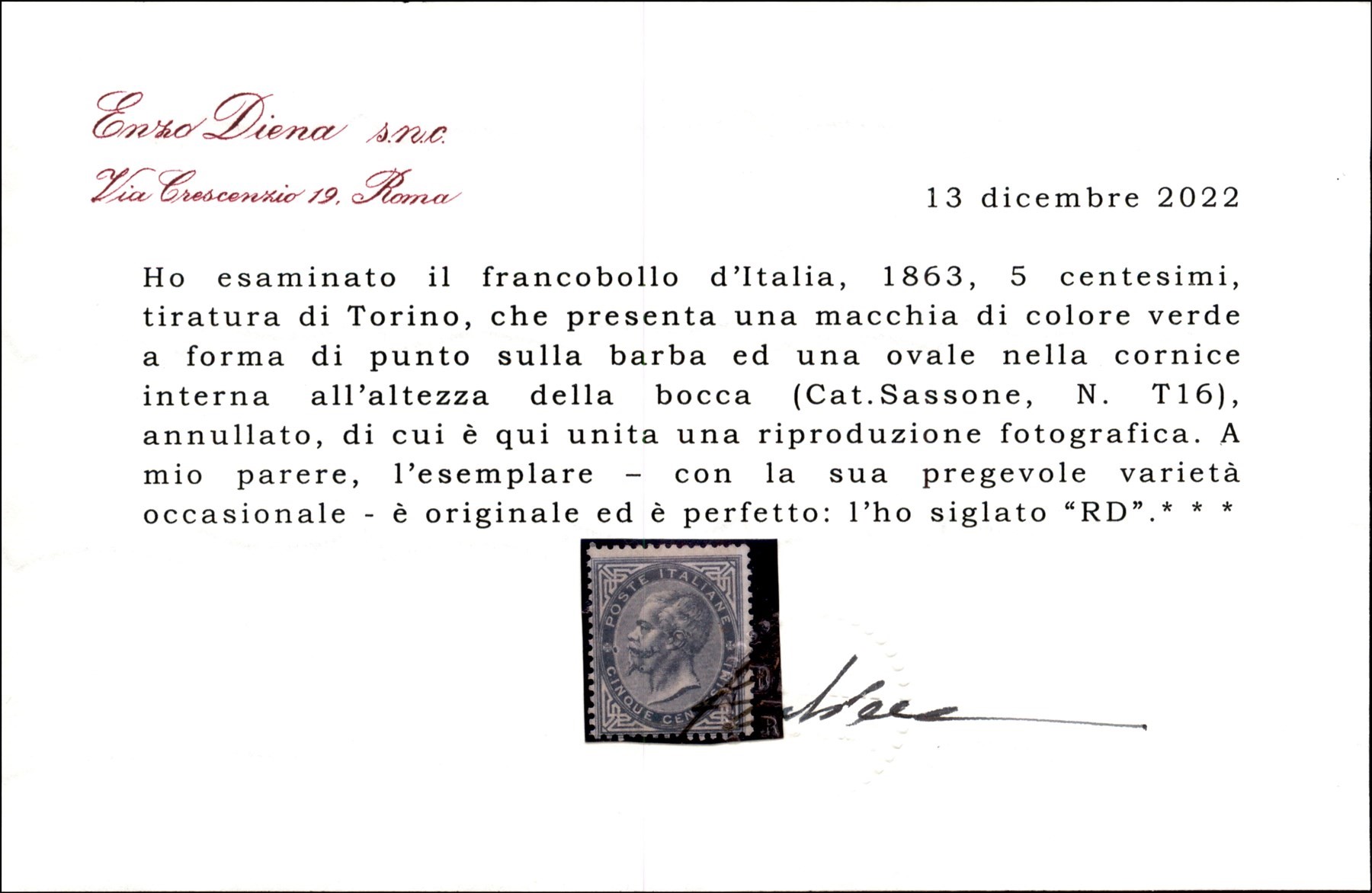 Italia / Regno / Vittorio Emanuele II / Posta Ordinaria