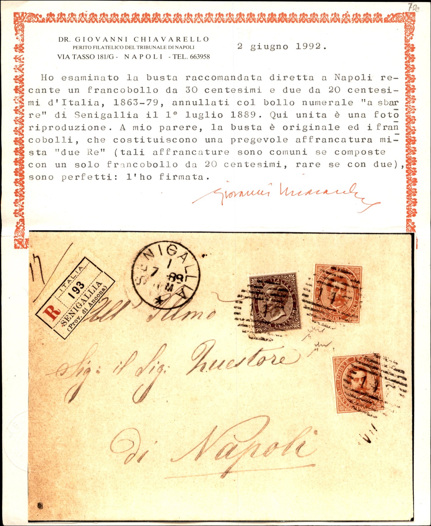 Italia / Regno / Umberto i / Posta Ordinaria