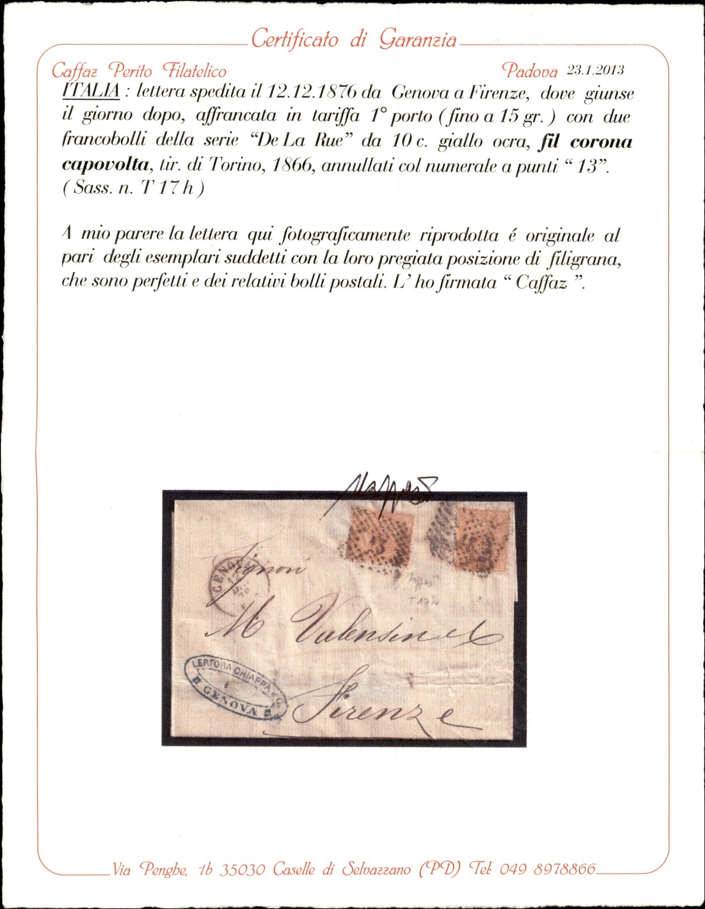 Italia / Regno / Vittorio Emanuele II / Posta Ordinaria
