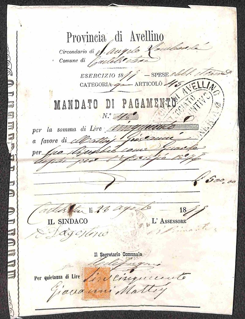 Italia / Regno / Vittorio Emanuele II / Posta Ordinaria