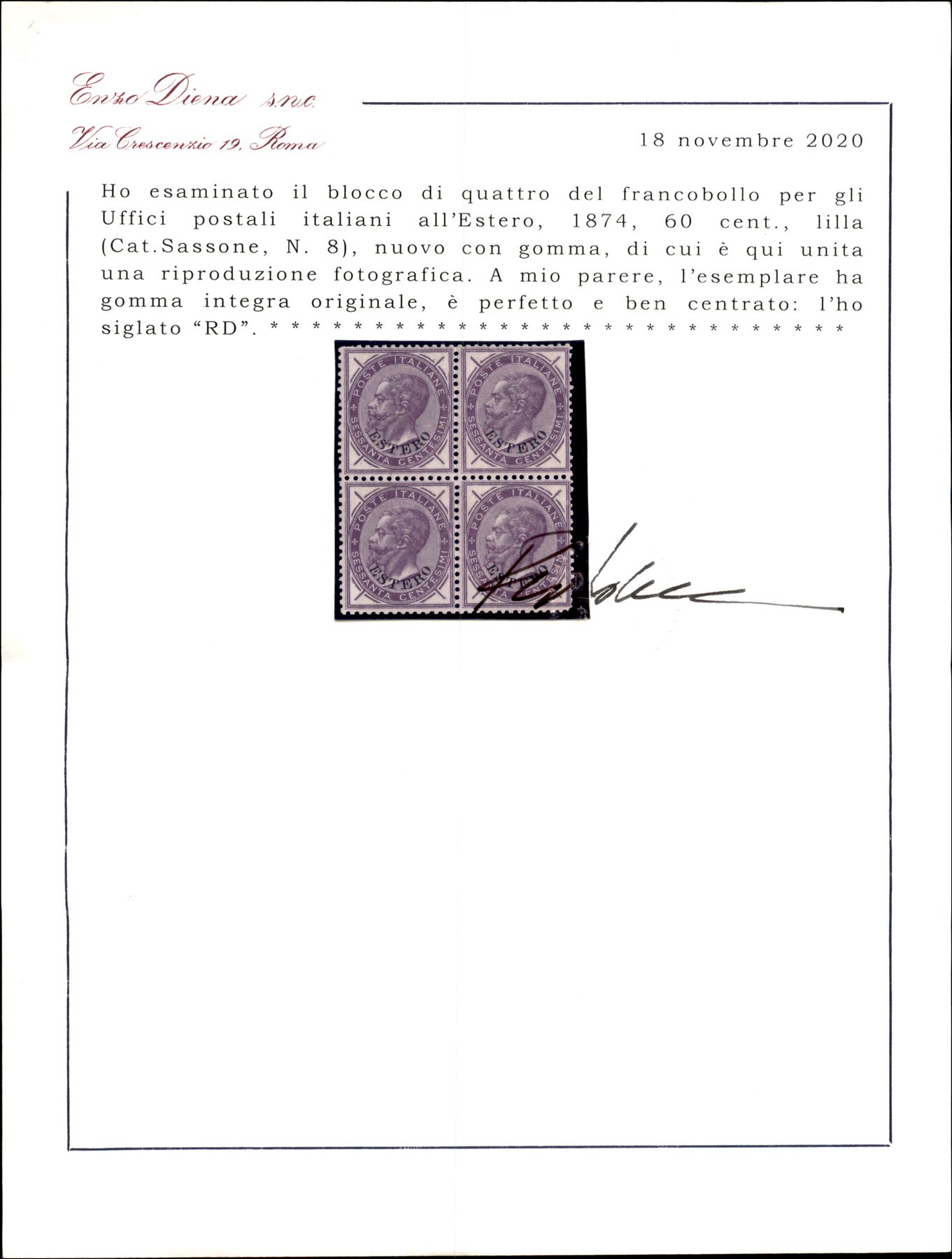 Italia / Uffici Postali All'estero / Emissioni Generali / Posta Ordinaria