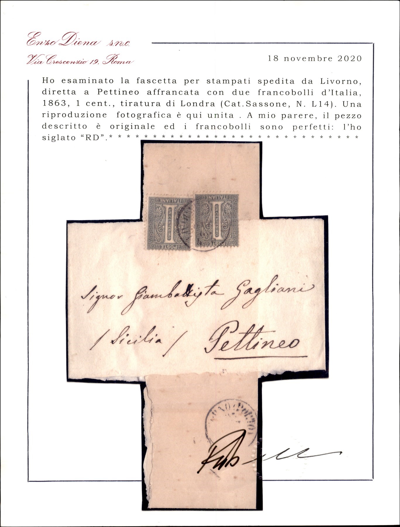 Italia / Regno / Vittorio Emanuele II / Posta Ordinaria