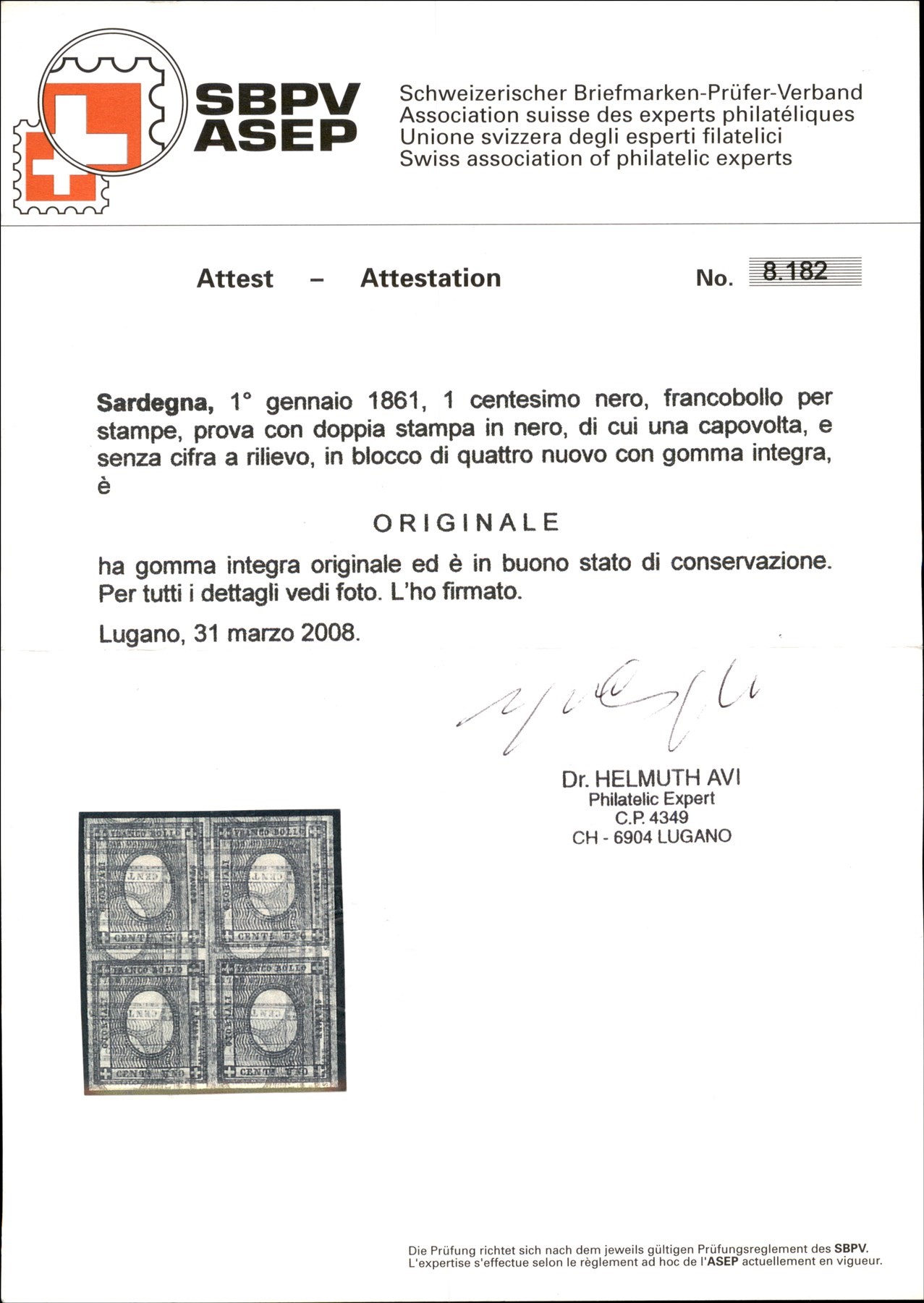 Italia / Antichi Stati Italiani / Sardegna / Posta Ordinaria