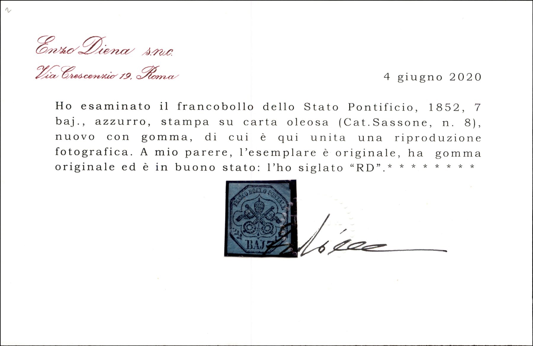 ITALIA / Antichi Stati Italiani / Stato pontificio / Posta ordinaria