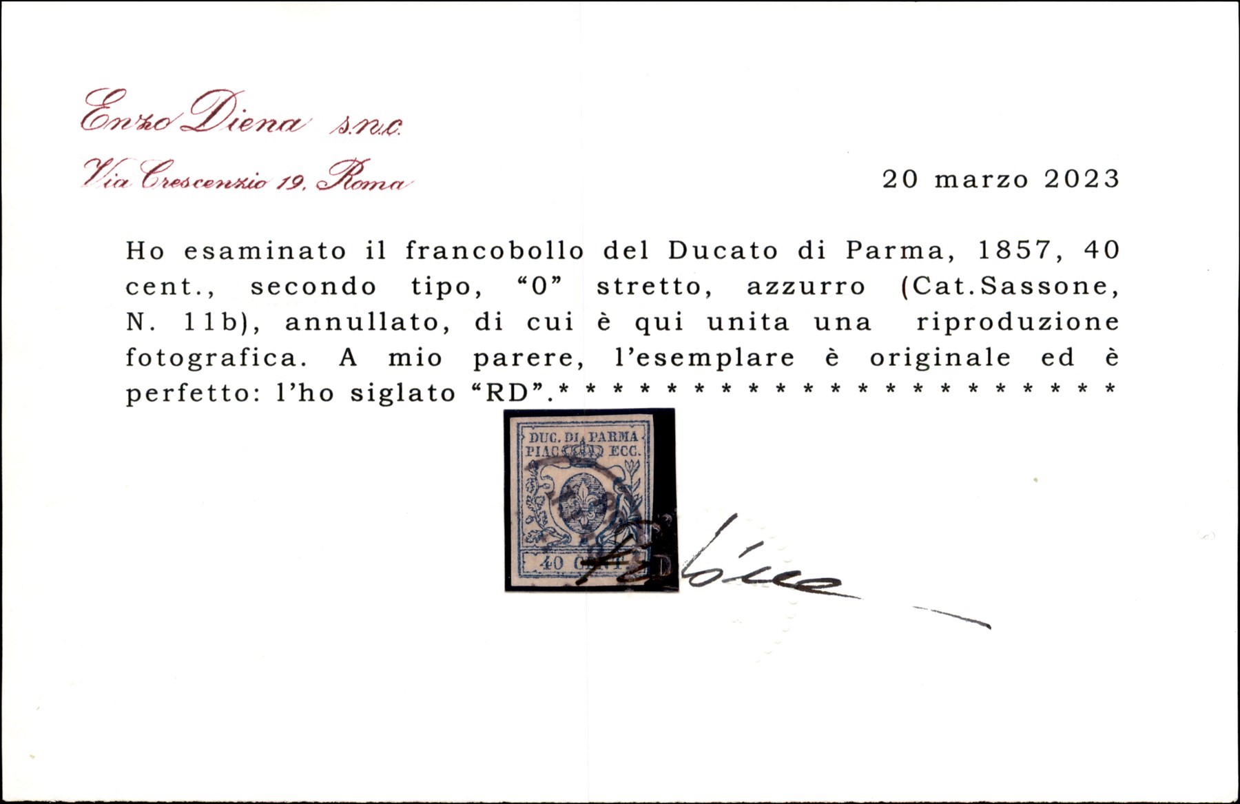 Italia / Antichi Stati Italiani / Parma / Posta Ordinaria