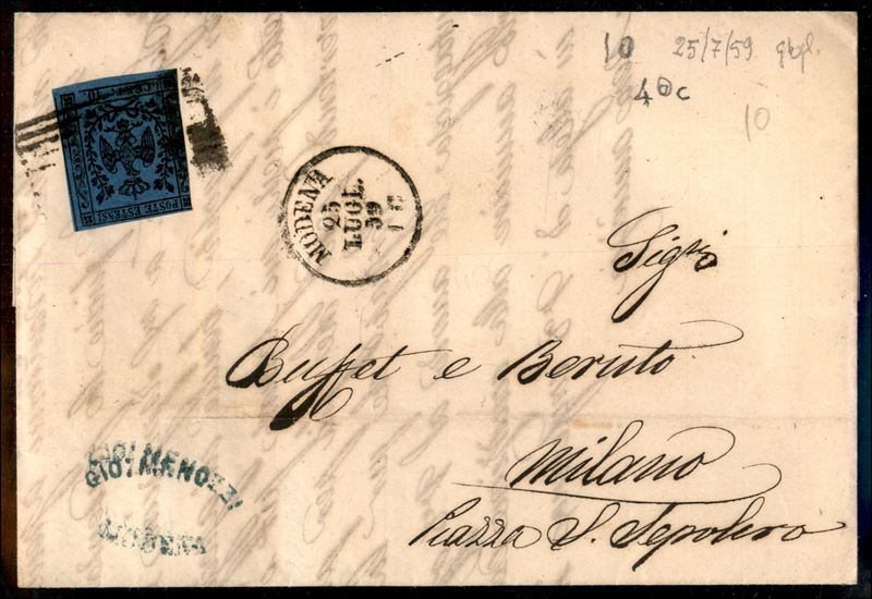 Italia / Antichi Stati Italiani / Modena / Governo Provvisorio / Posta Ordinaria