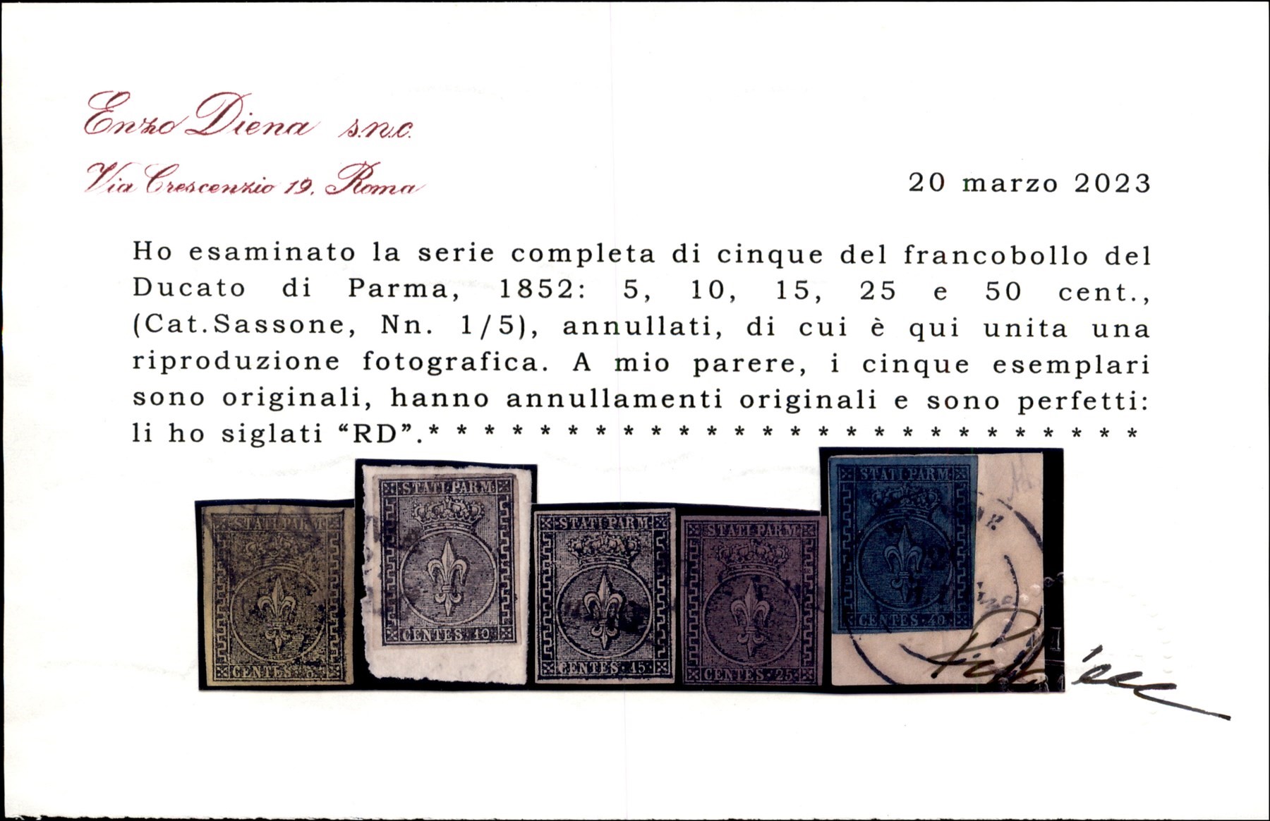 Italia / Antichi Stati Italiani / Parma / Posta Ordinaria