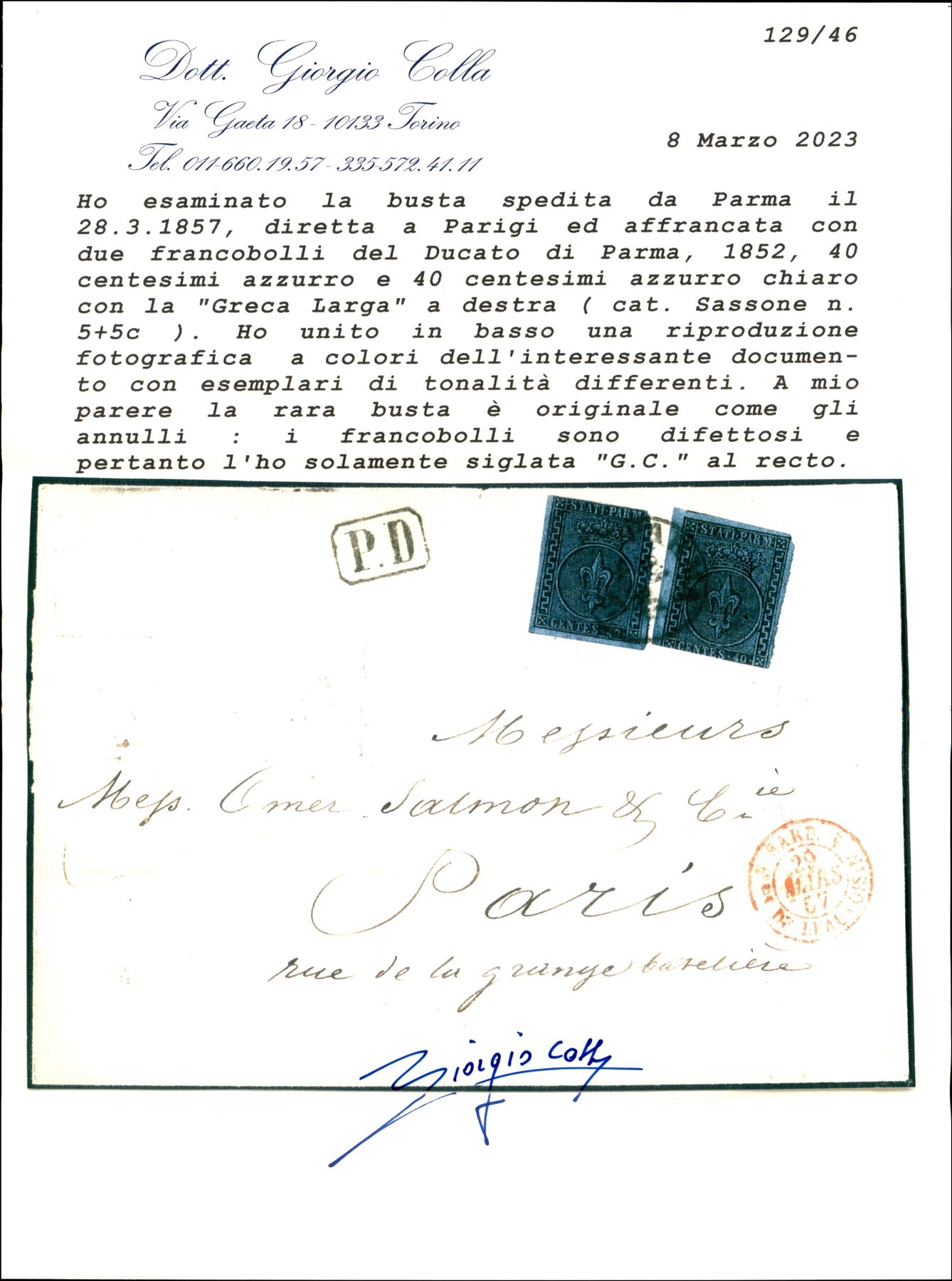 Italia / Antichi Stati Italiani / Parma / Posta Ordinaria