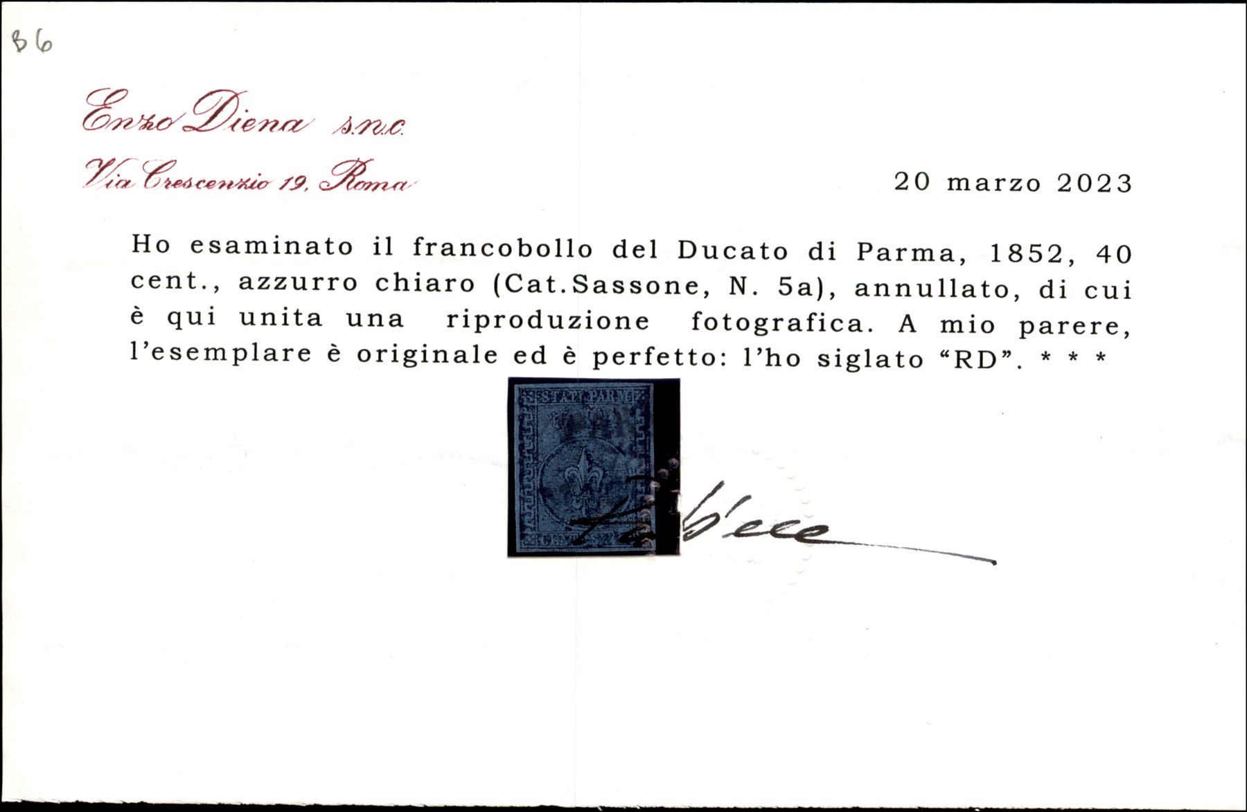 Italia / Antichi Stati Italiani / Parma / Posta Ordinaria