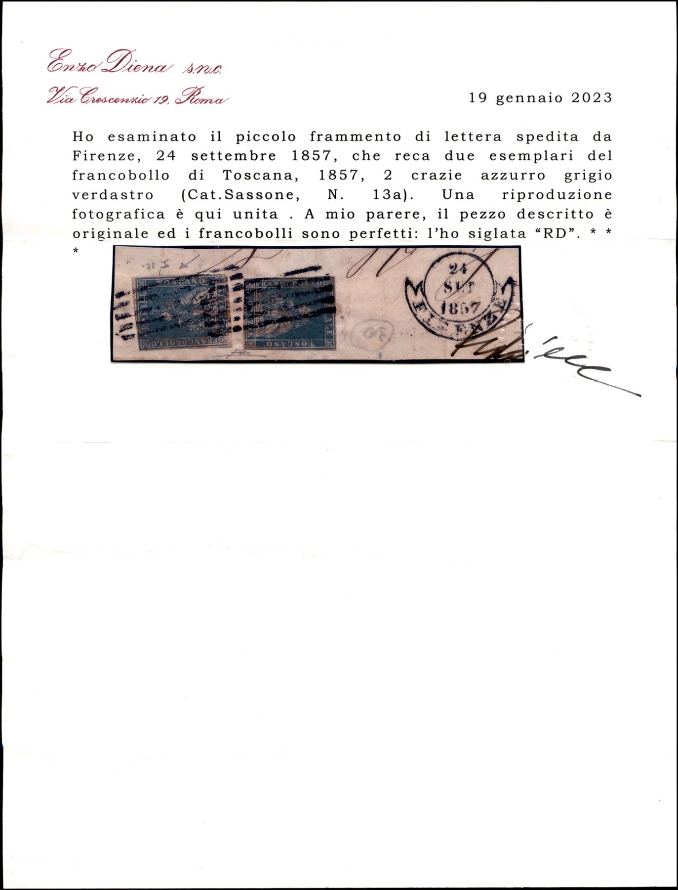 Italia / Antichi Stati Italiani / Toscana / Posta Ordinaria