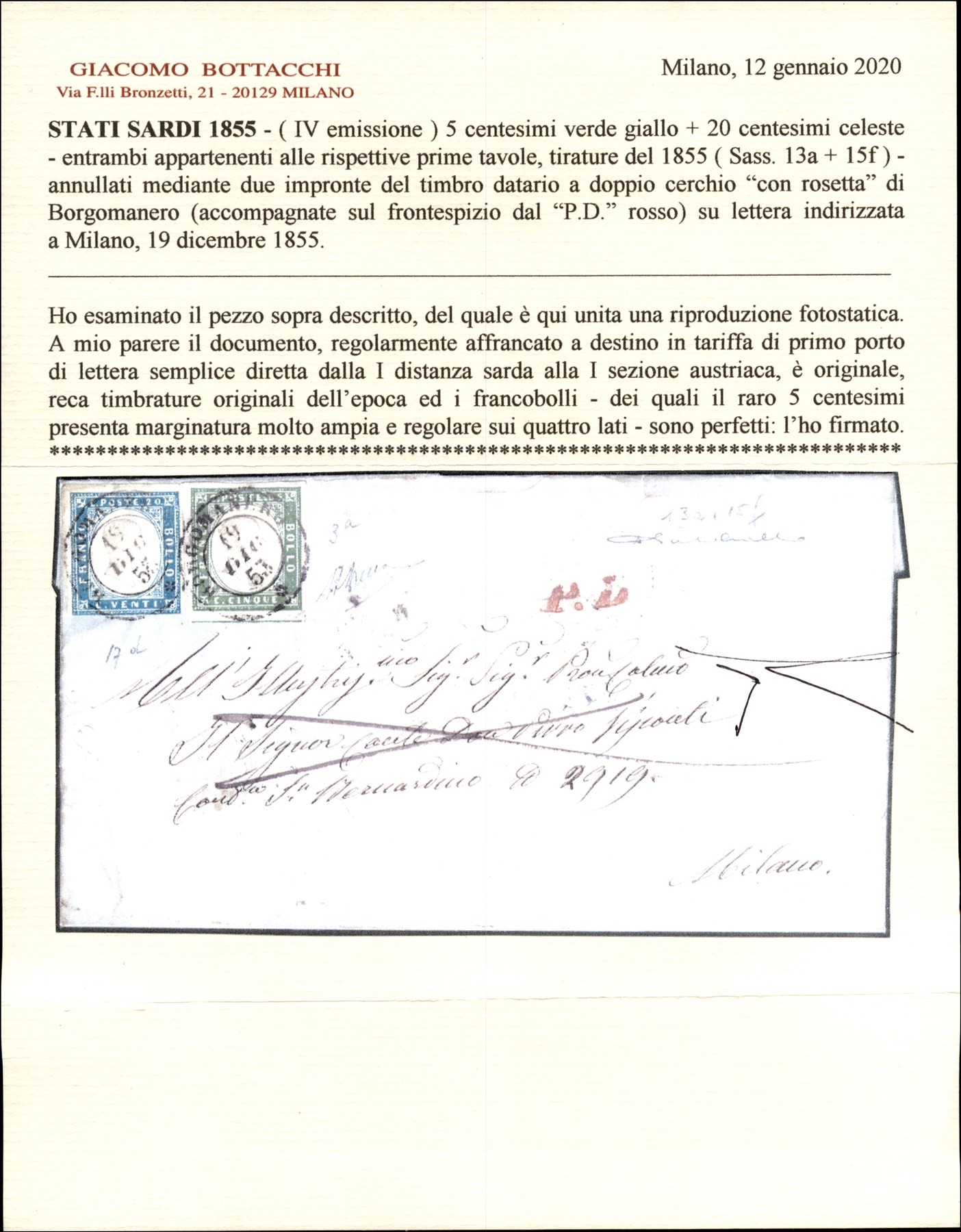 Italia / Antichi Stati Italiani / Sardegna / Posta Ordinaria