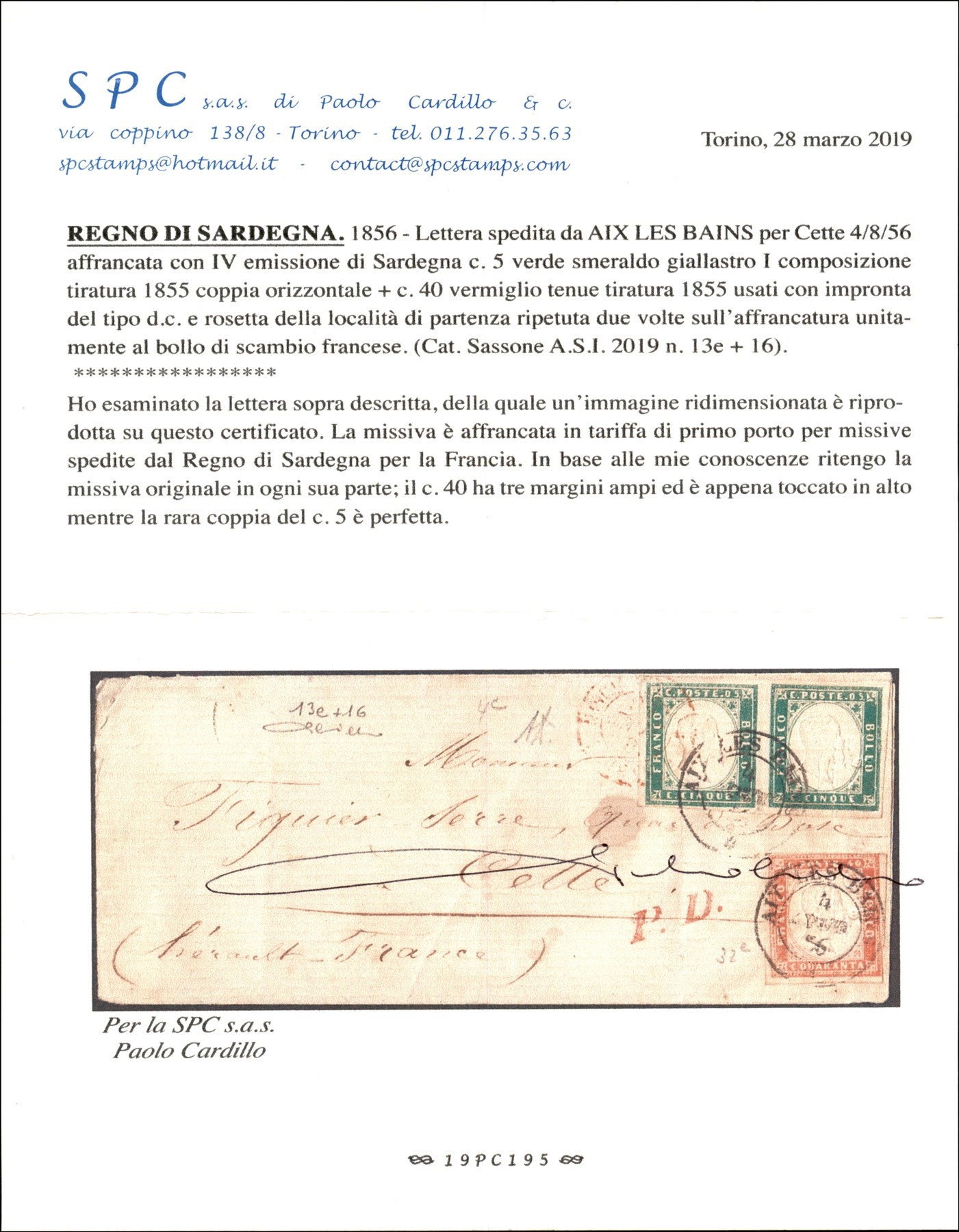 Italia / Antichi Stati Italiani / Sardegna / Posta Ordinaria