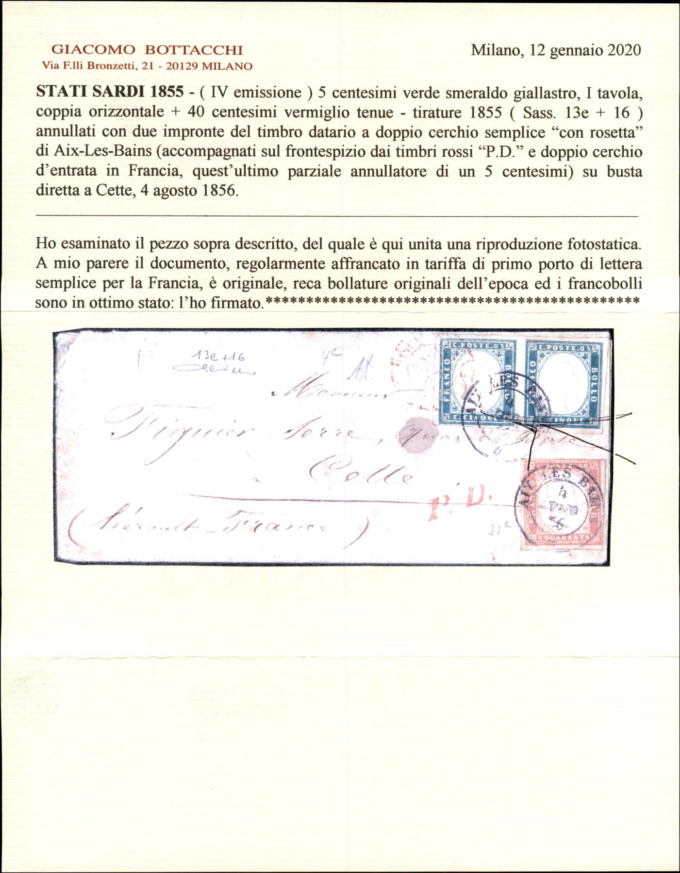 Italia / Antichi Stati Italiani / Sardegna / Posta Ordinaria