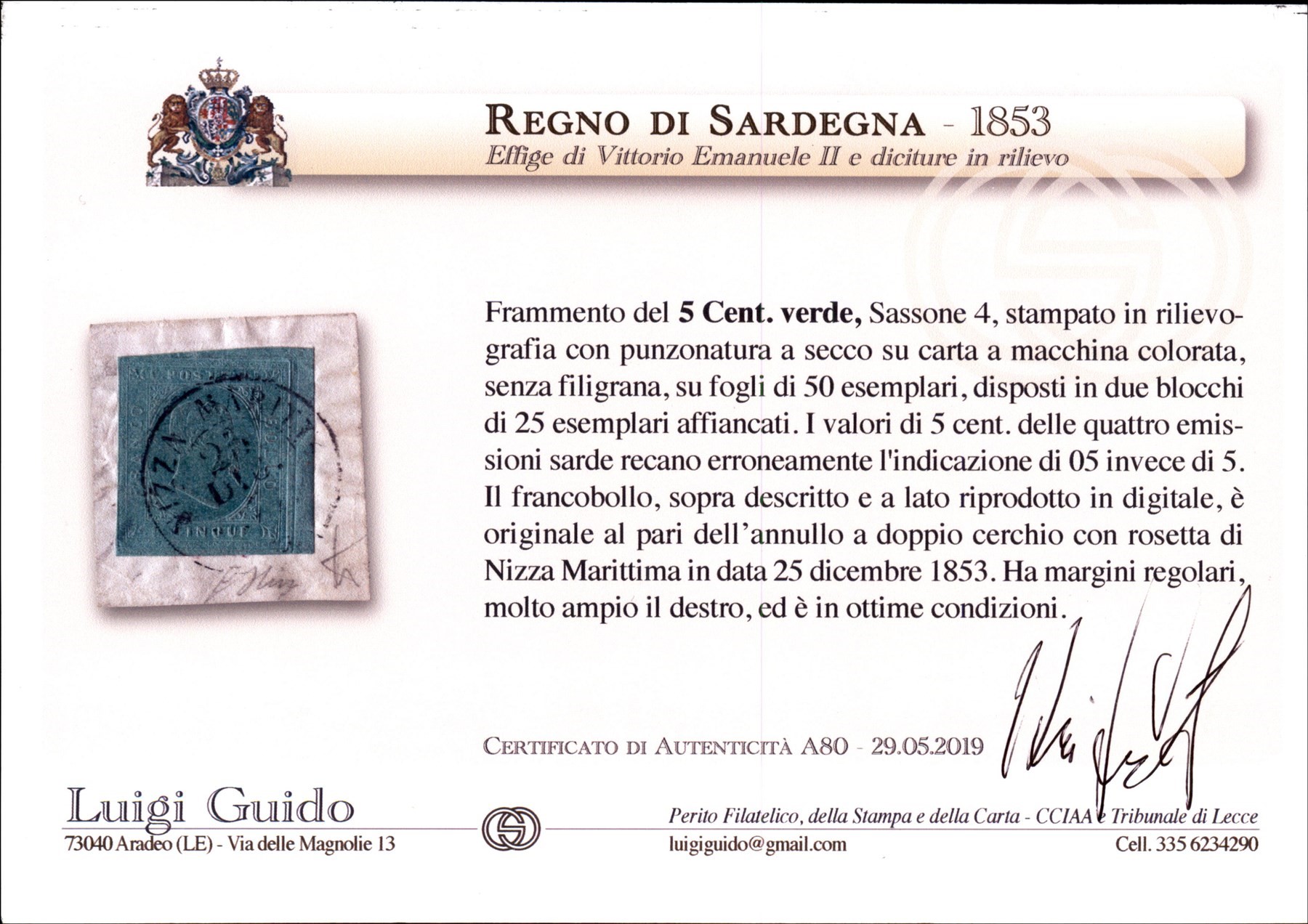 Italia / Antichi Stati Italiani / Sardegna / Posta Ordinaria