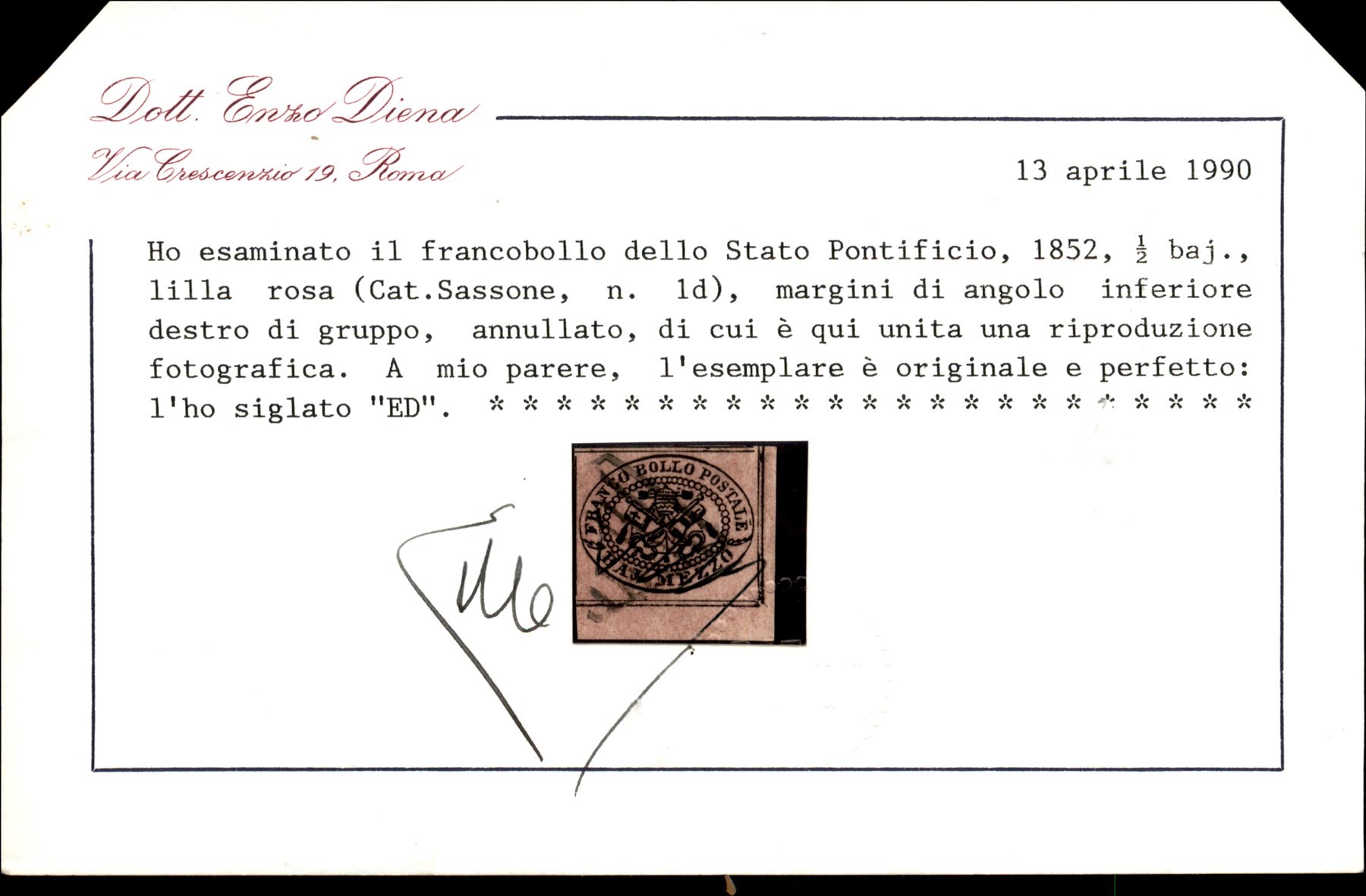 Italia / Antichi Stati Italiani / Stato Pontificio / Posta Ordinaria