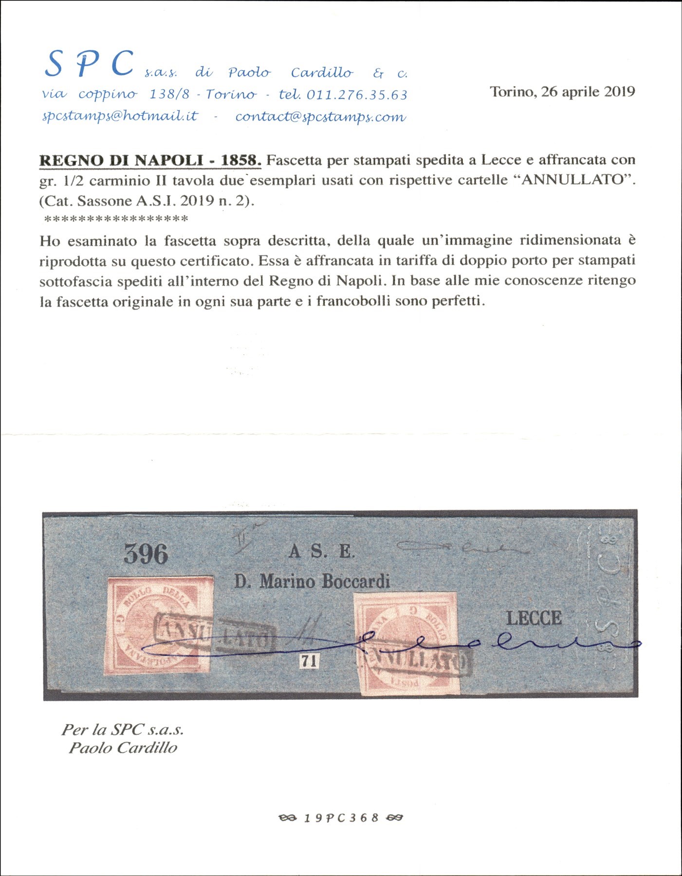 Italia / Antichi Stati Italiani / Napoli / Posta Ordinaria