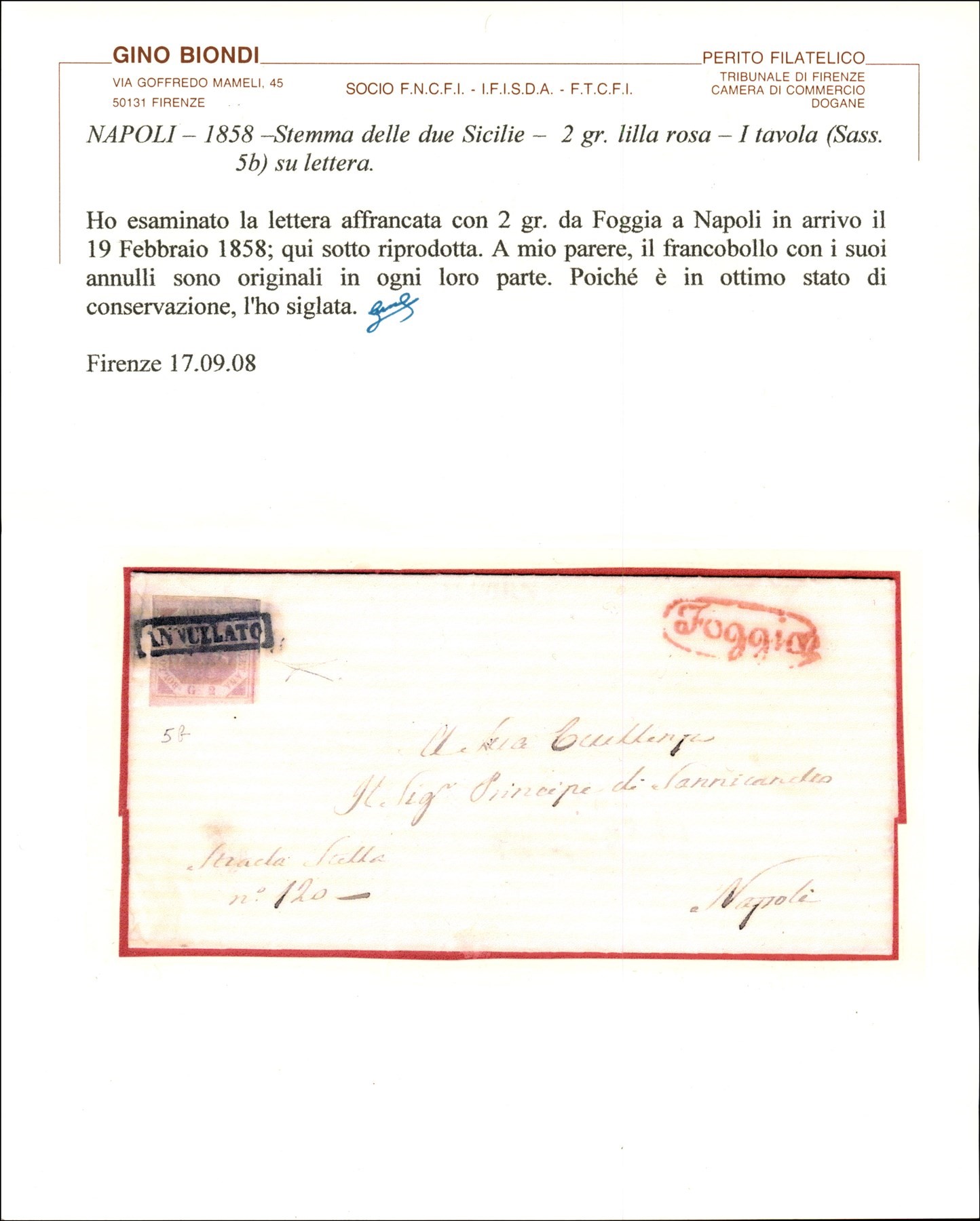 Italia / Antichi Stati Italiani / Napoli / Posta Ordinaria
