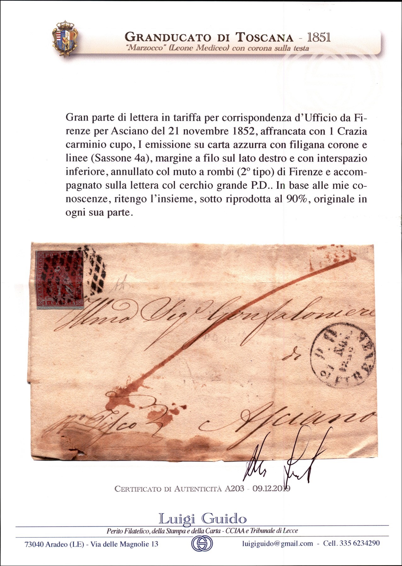 Italia / Antichi Stati Italiani / Toscana / Posta Ordinaria