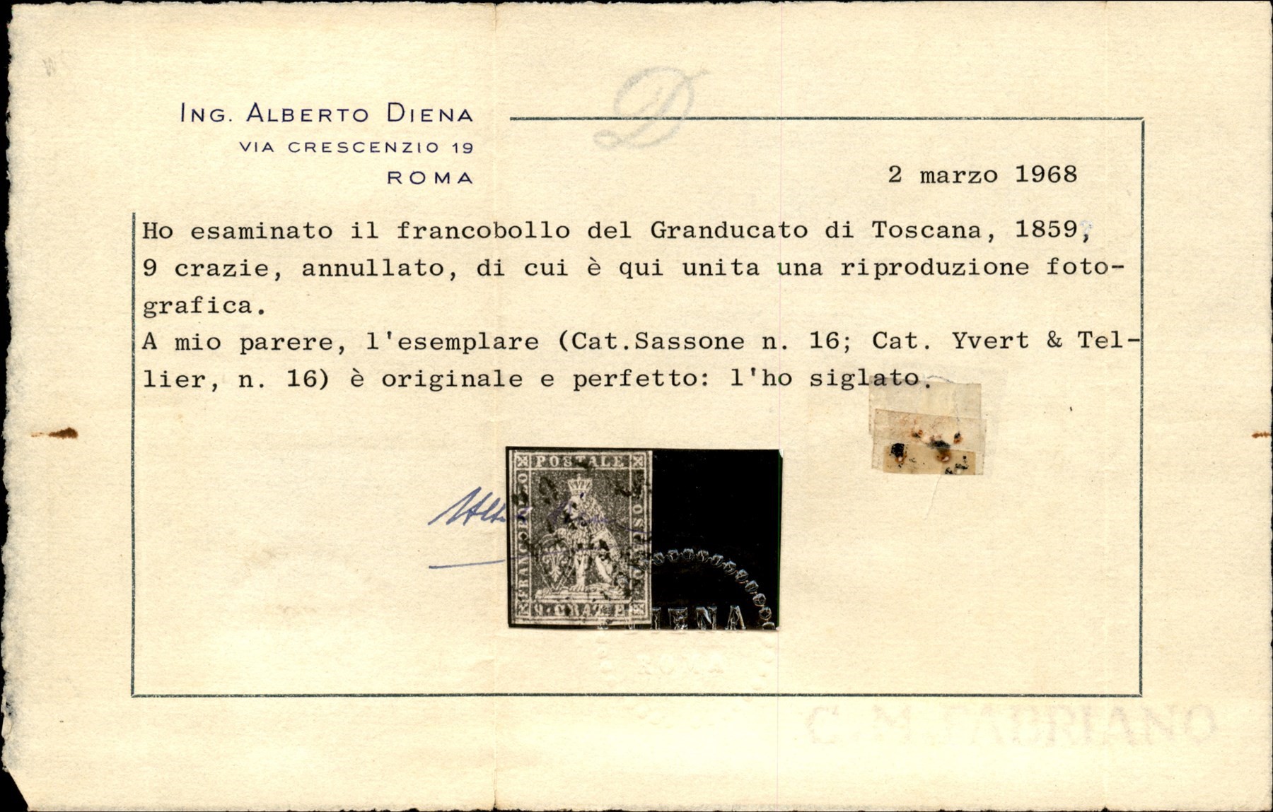 Italia / Antichi Stati Italiani / Toscana / Posta Ordinaria