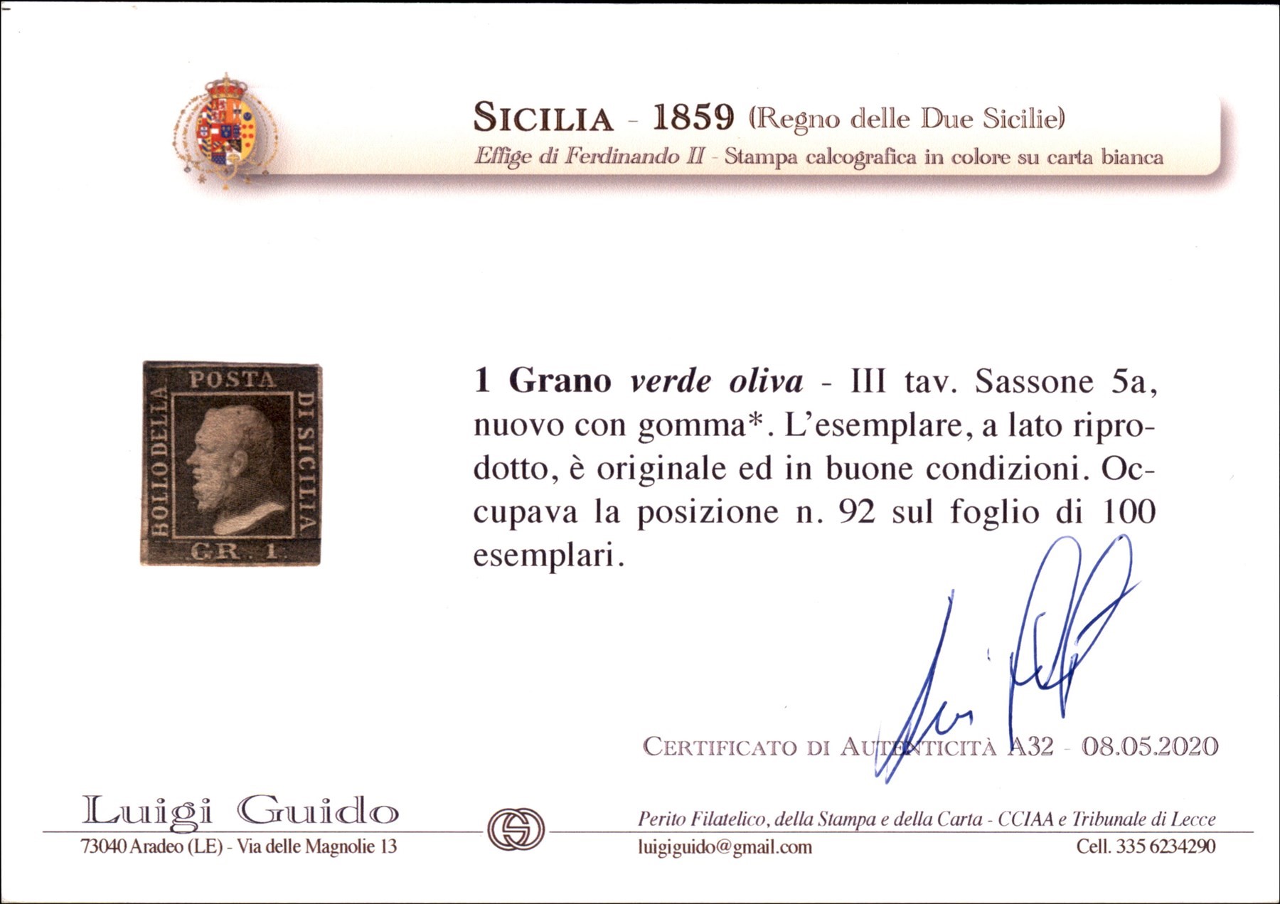 Italia / Antichi Stati Italiani / Sicilia / Posta Ordinaria