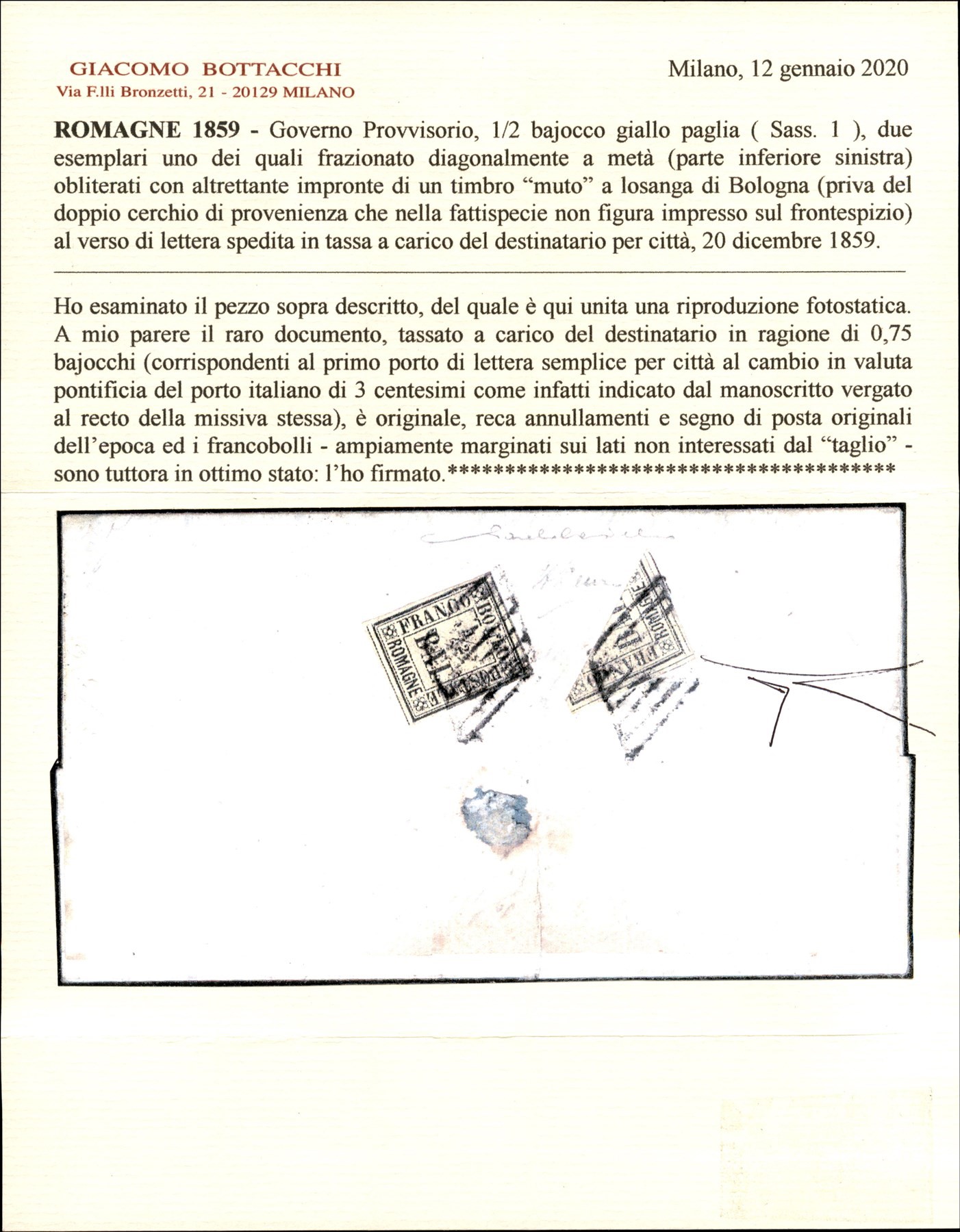 Italia / Antichi Stati Italiani / Romagne / Posta Ordinaria