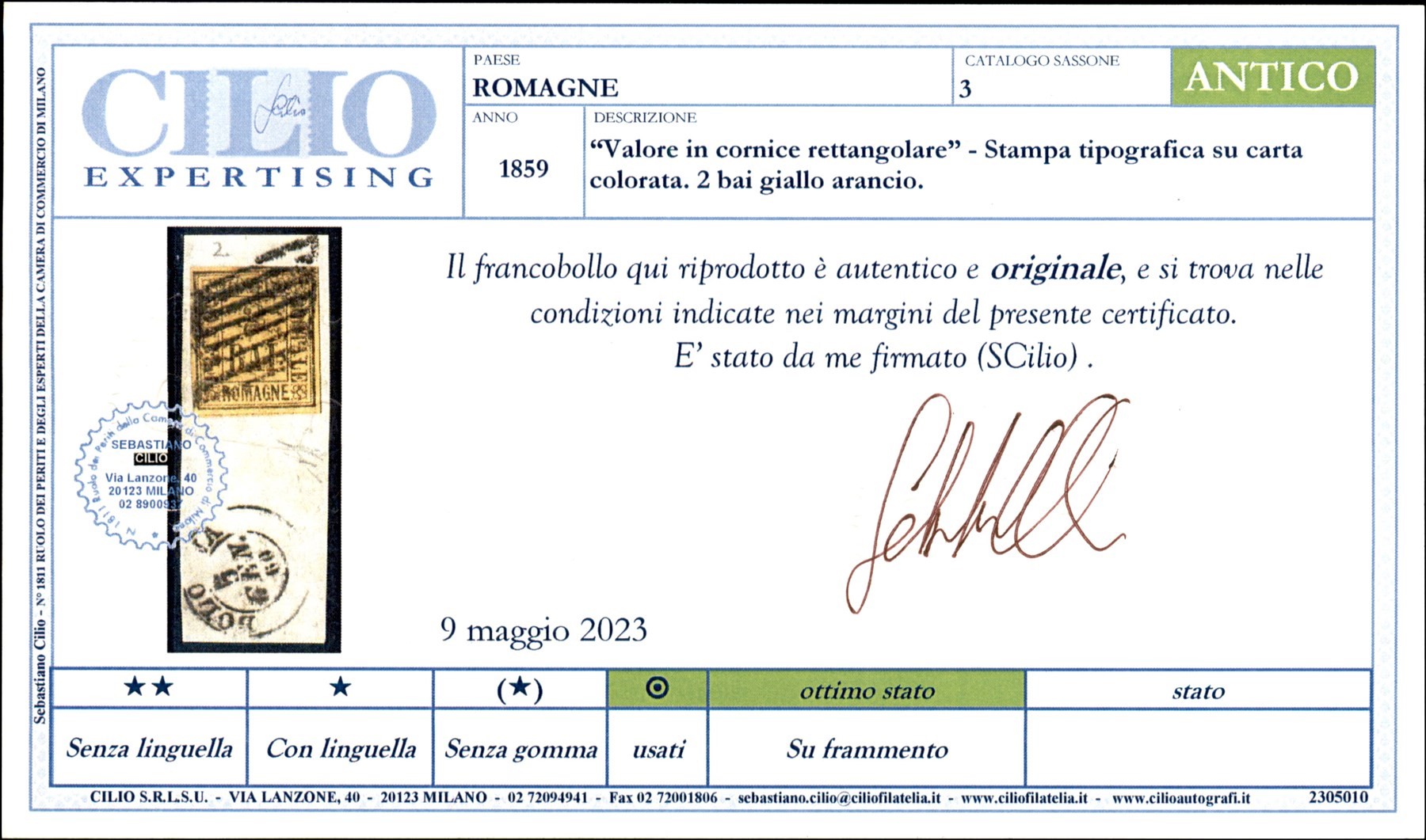 Italia / Antichi Stati Italiani / Romagne / Posta Ordinaria