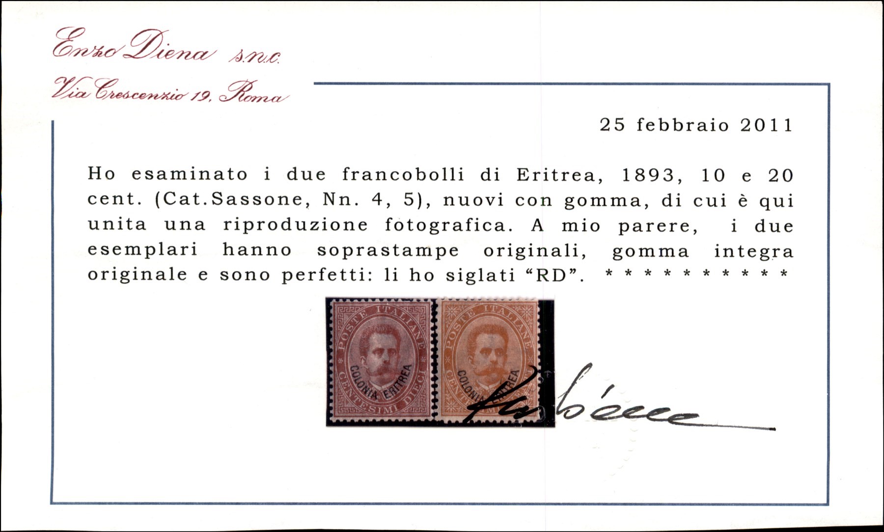 Italia / Colonie / Eritrea / Posta Ordinaria