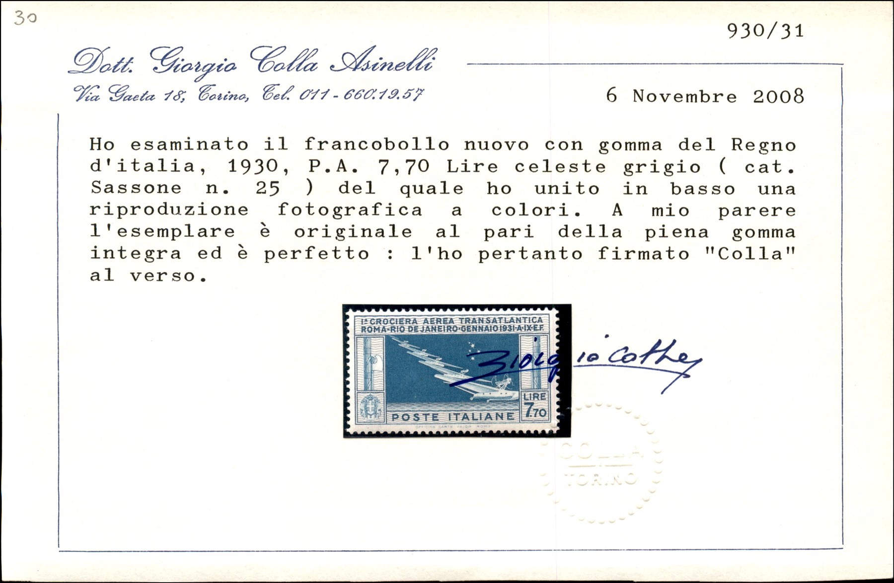 Italia / Regno / Vittorio Emanuele III / Posta Aerea