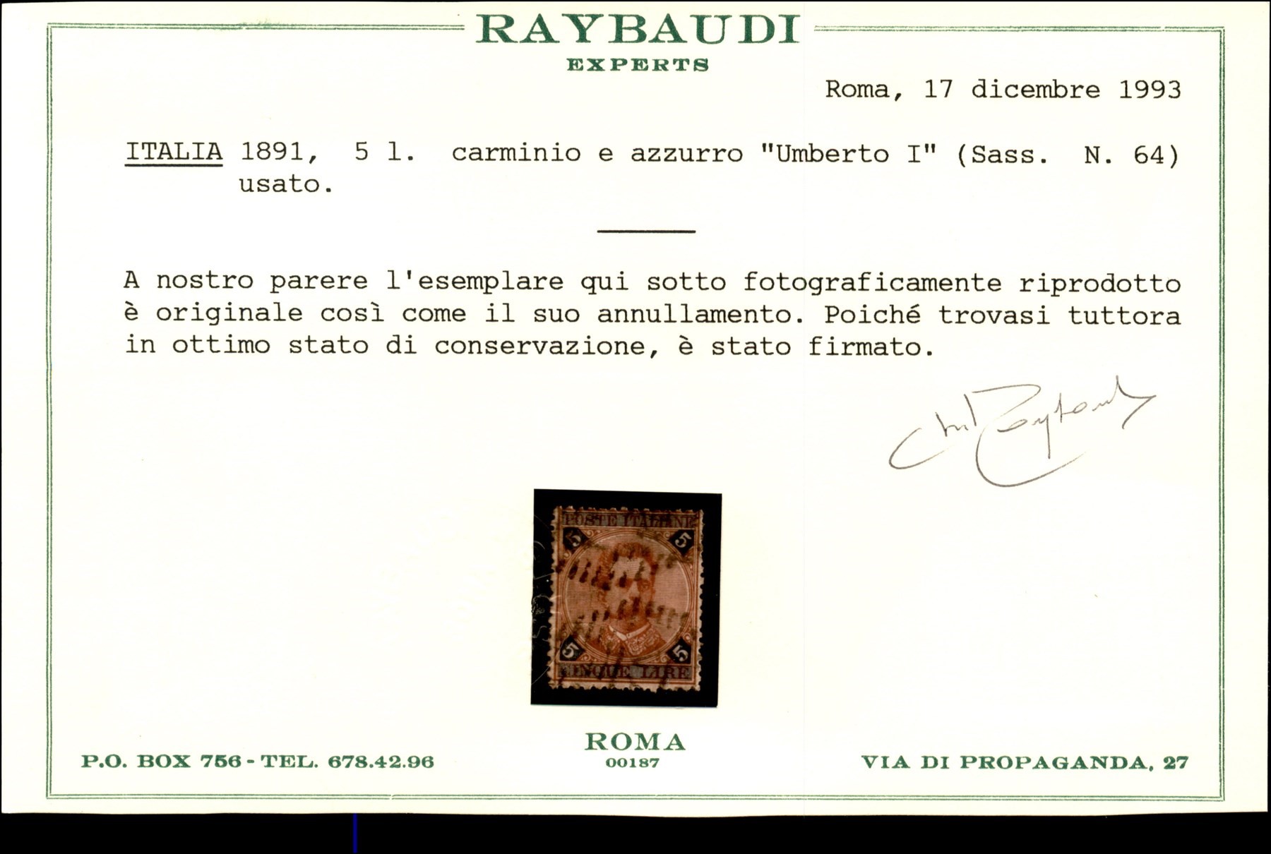 Italia / Regno / Vittorio Emanuele II / Posta Ordinaria