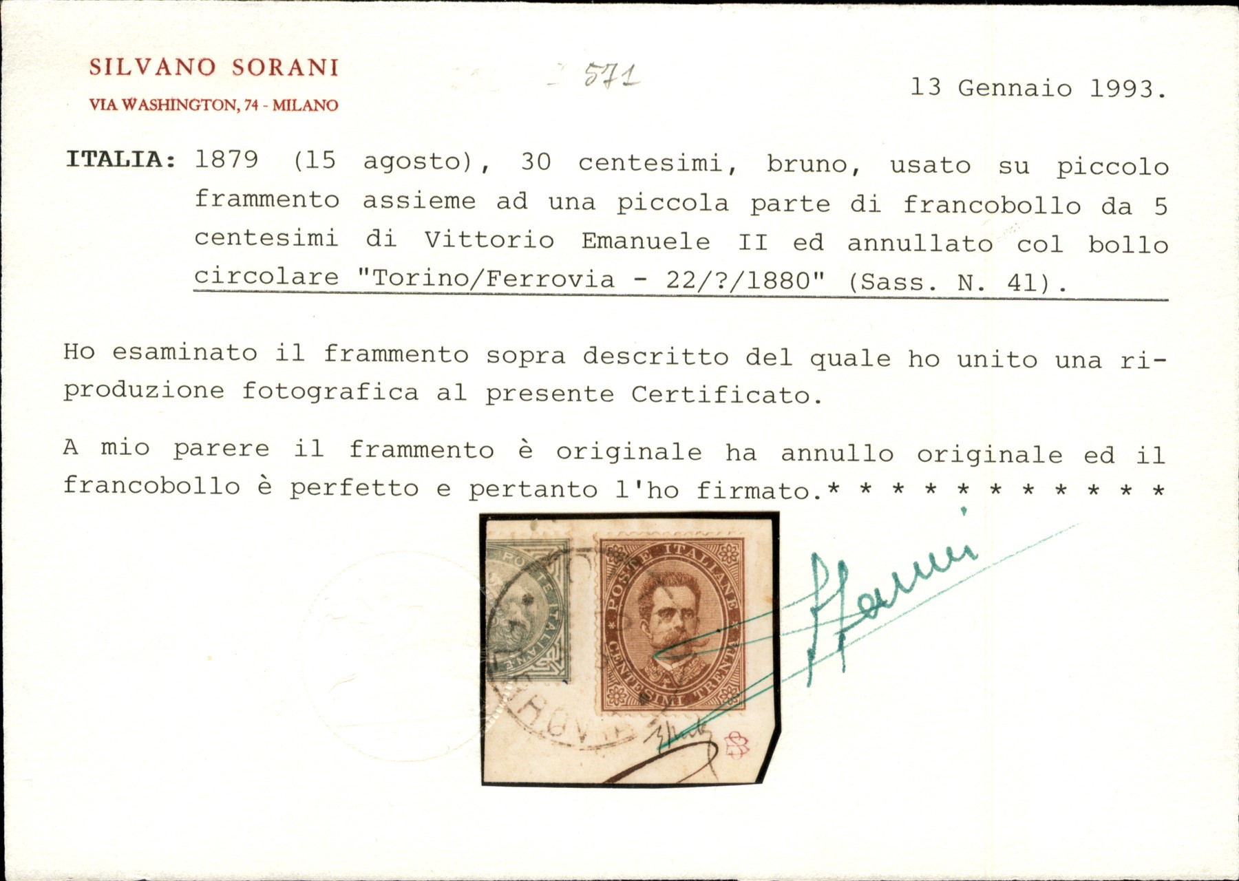 Italia / Regno / Umberto i / Posta Ordinaria