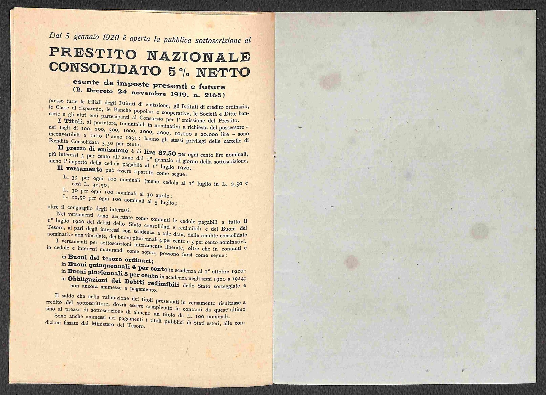 ITALIA / Regno / Vittorio Emanuele III