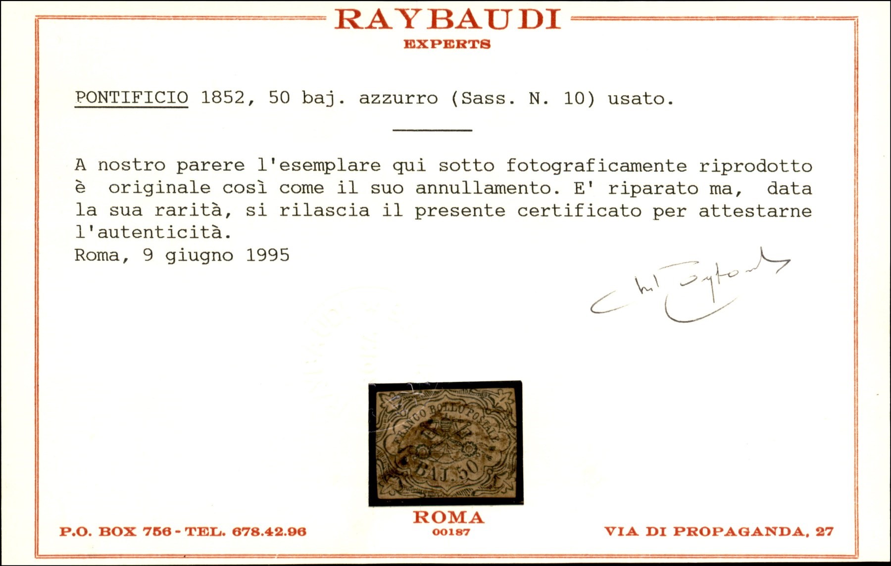 ITALIA / Antichi Stati Italiani / Stato pontificio / Posta ordinaria