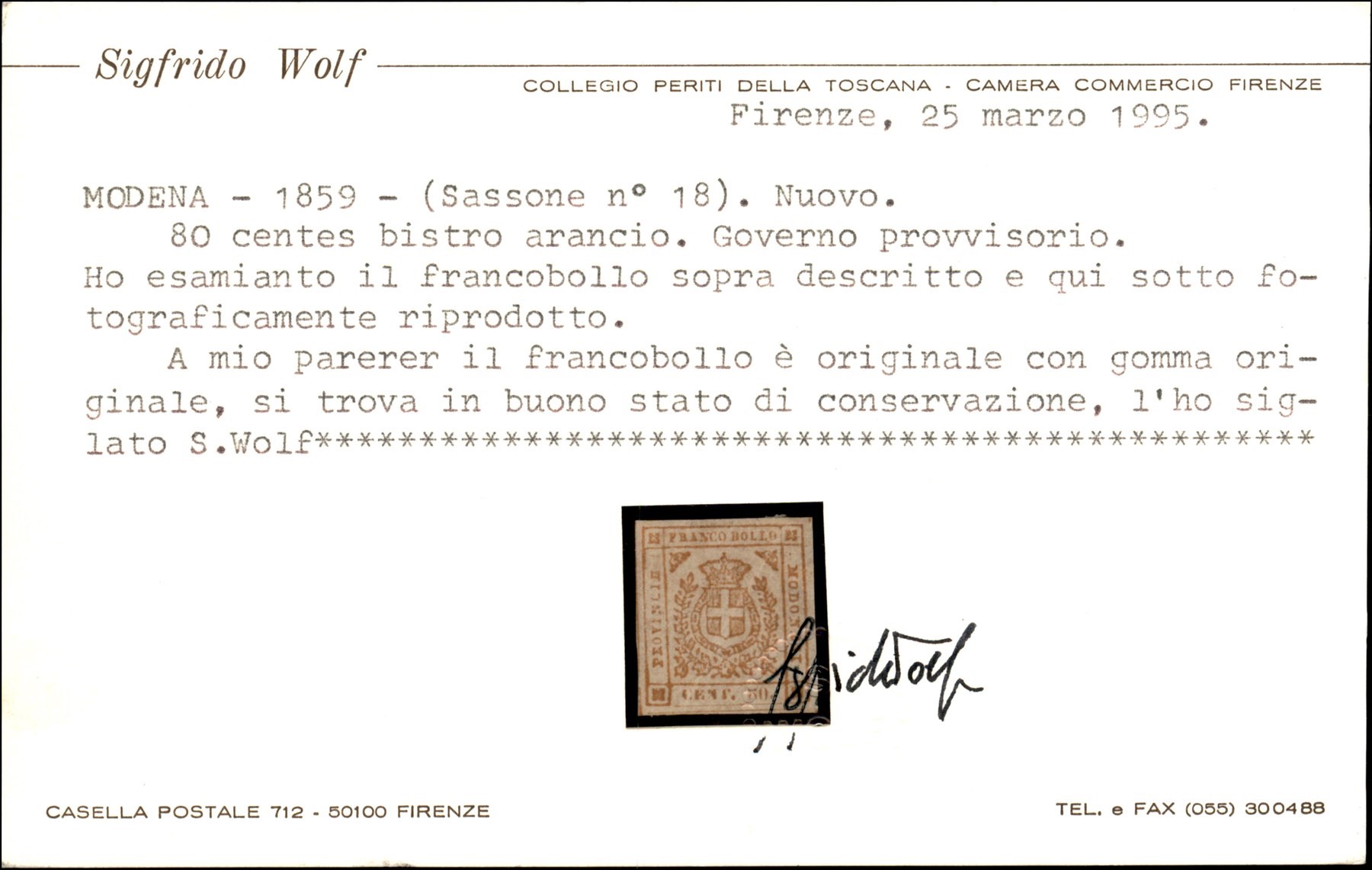 Italia / Antichi Stati Italiani / Modena / Posta Ordinaria