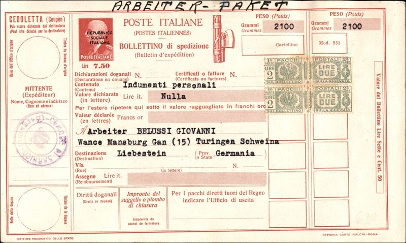 Italia / Rsi / Provvisori / Posta Ordinaria