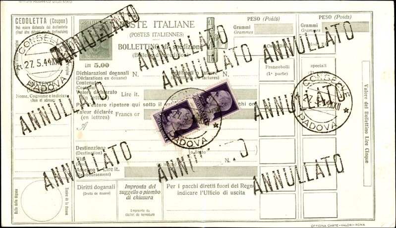 Italia / Rsi / Provvisori / Posta Ordinaria