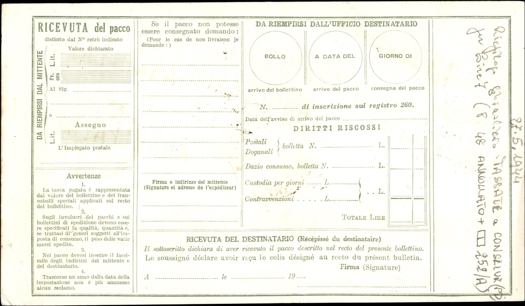 Italia / Rsi / Provvisori / Posta Ordinaria