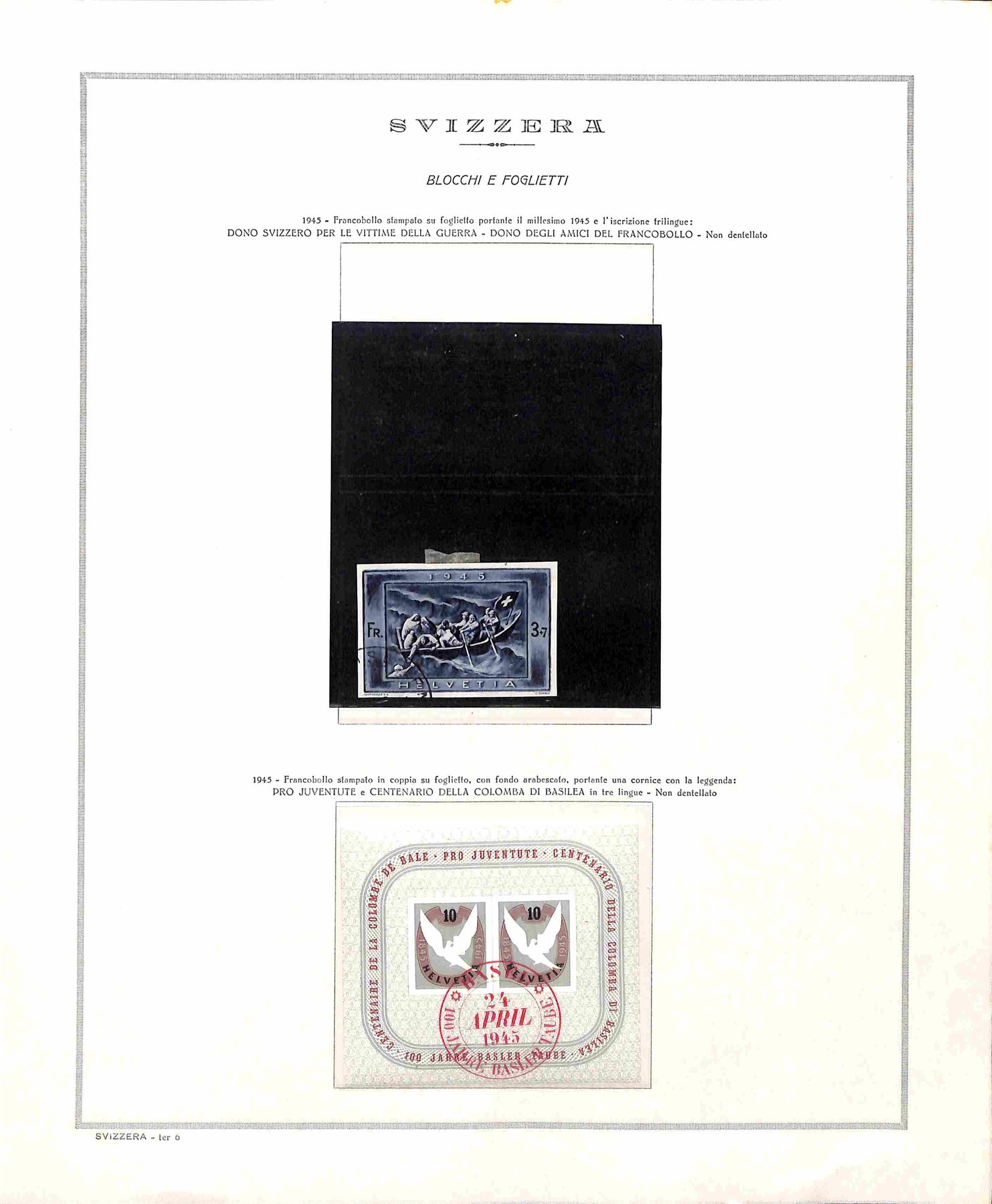 Svizzera / Foglietti