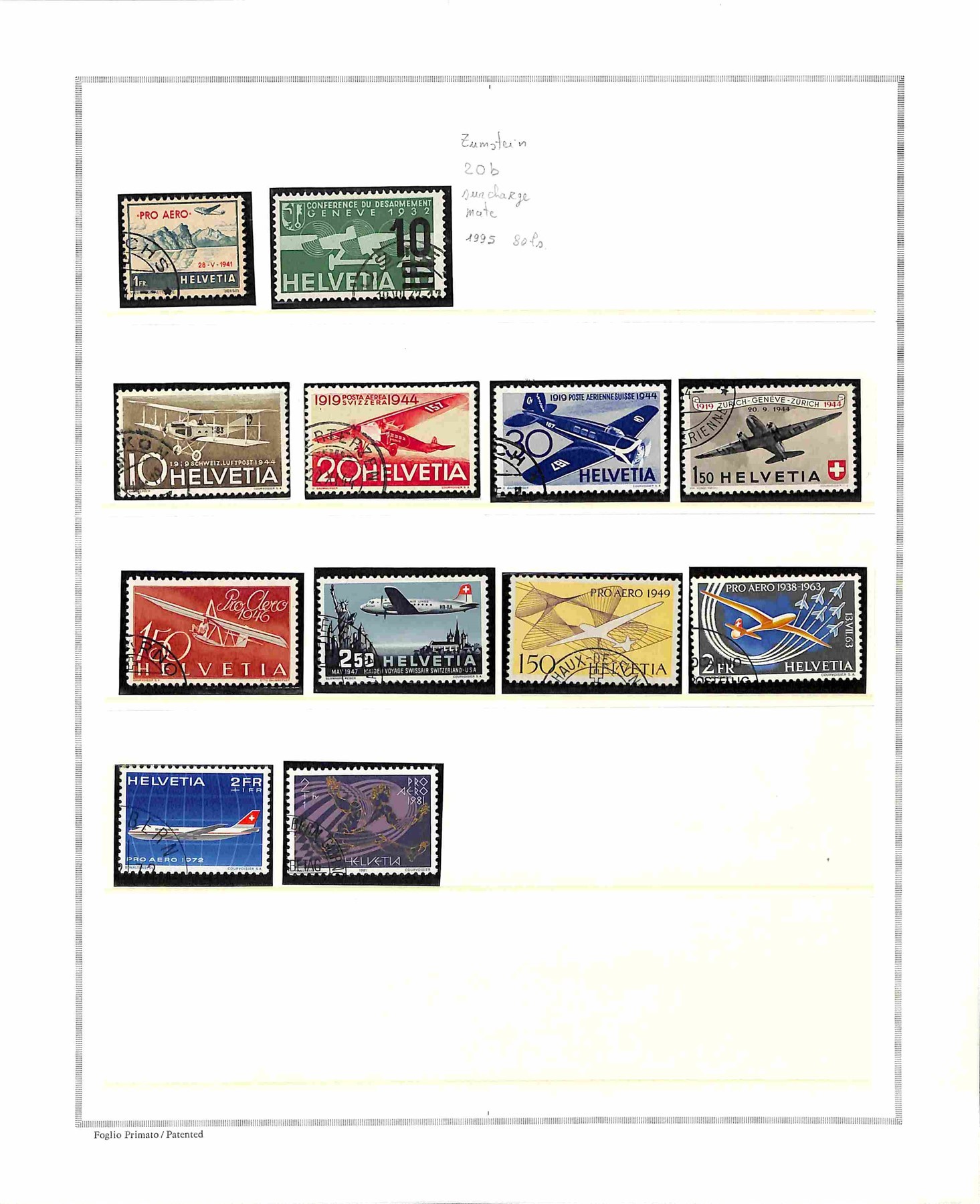 Svizzera / Posta Aerea