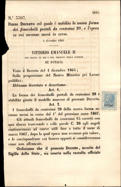 Italia / Regno / Vittorio Emanuele II / Saggi