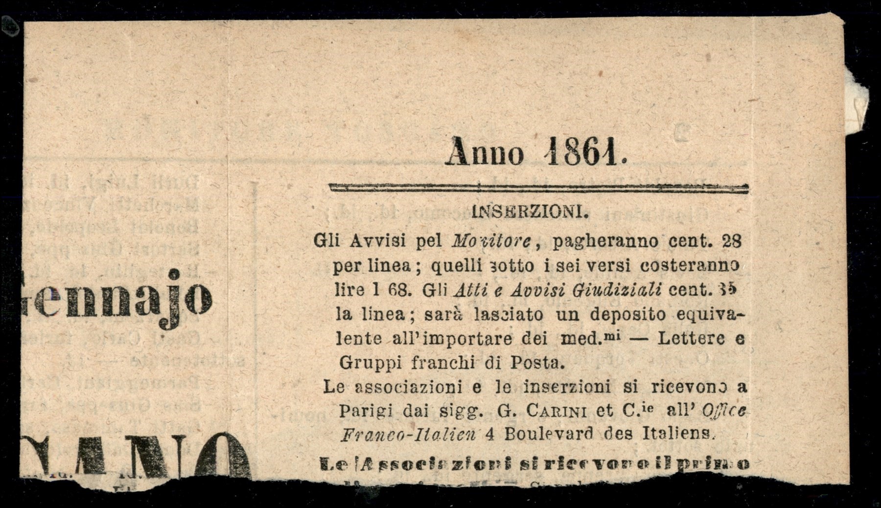 Italia / Antichi Stati Italiani / Toscana / Governo Provvisorio / Posta Ordinaria