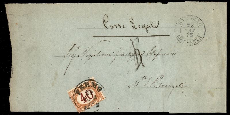 Italia / Regno / Vittorio Emanuele II / Segnatasse